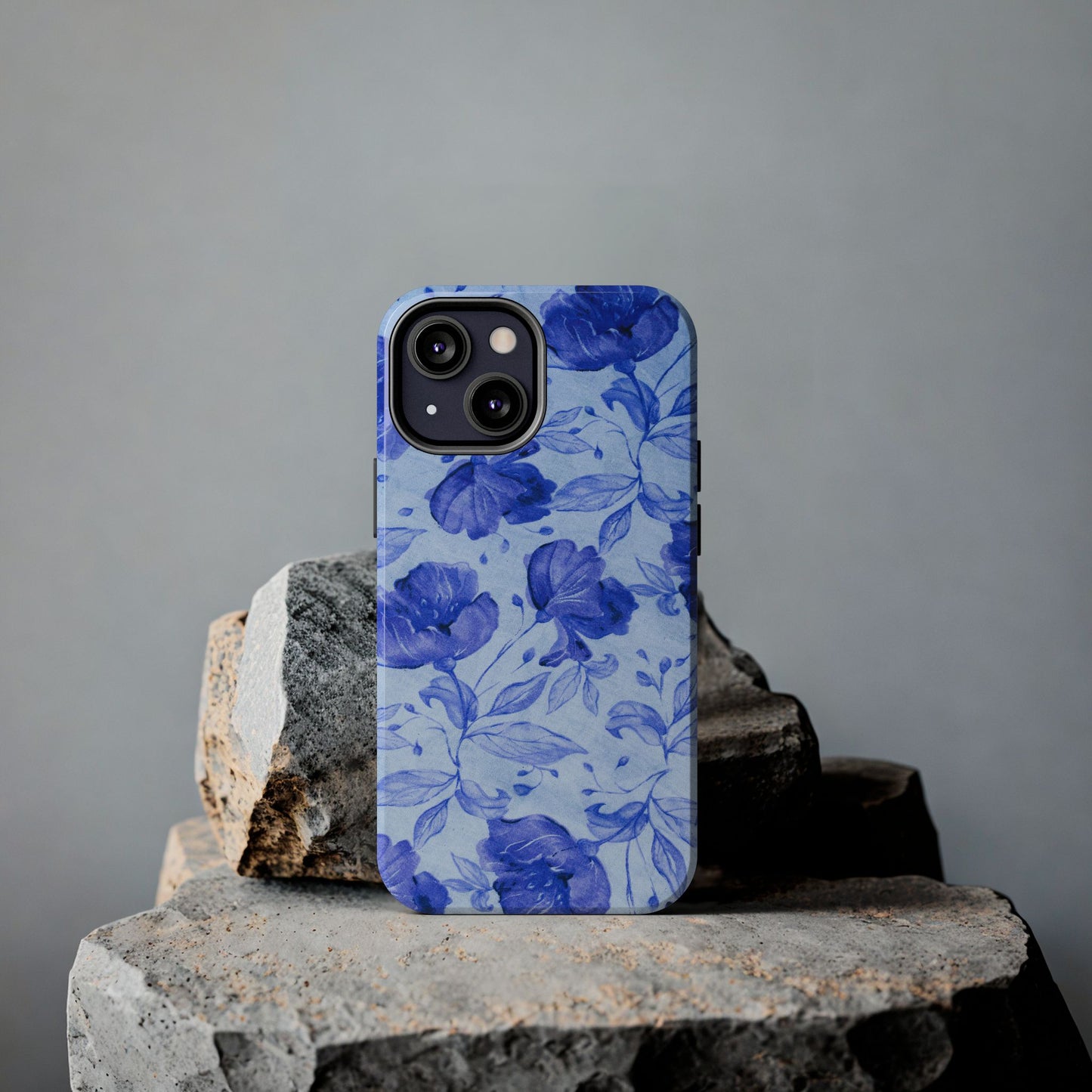 Blue Floral Pattern Phone Case (Apple & Android)