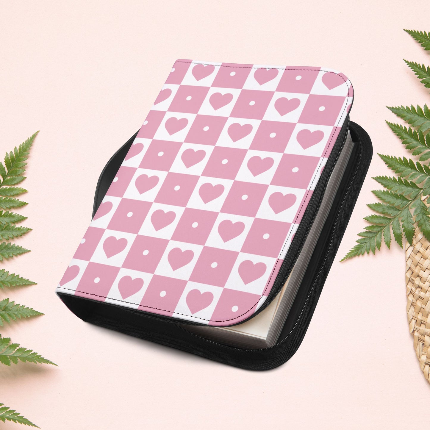 Pink Checkered Hearts Book Cover