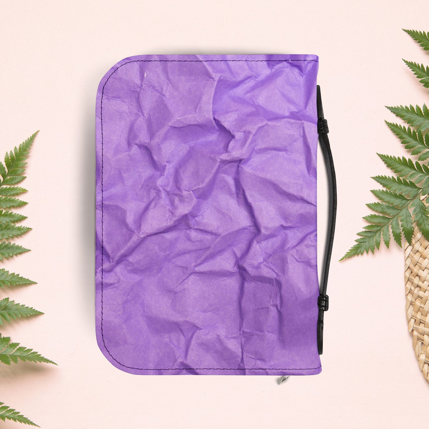 Wrinkled Purple Paper Book Cover
