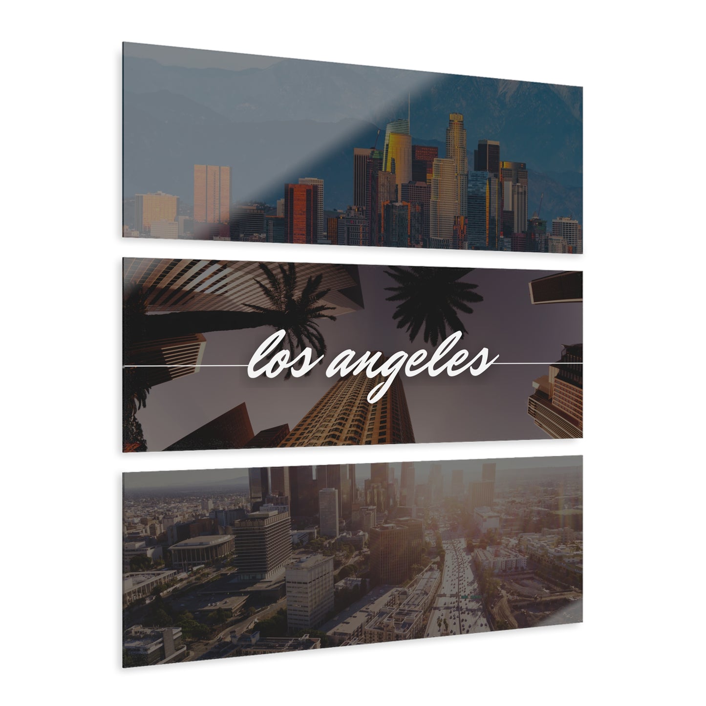 Los Angeles Skyline Acrylic Prints (Triptych)