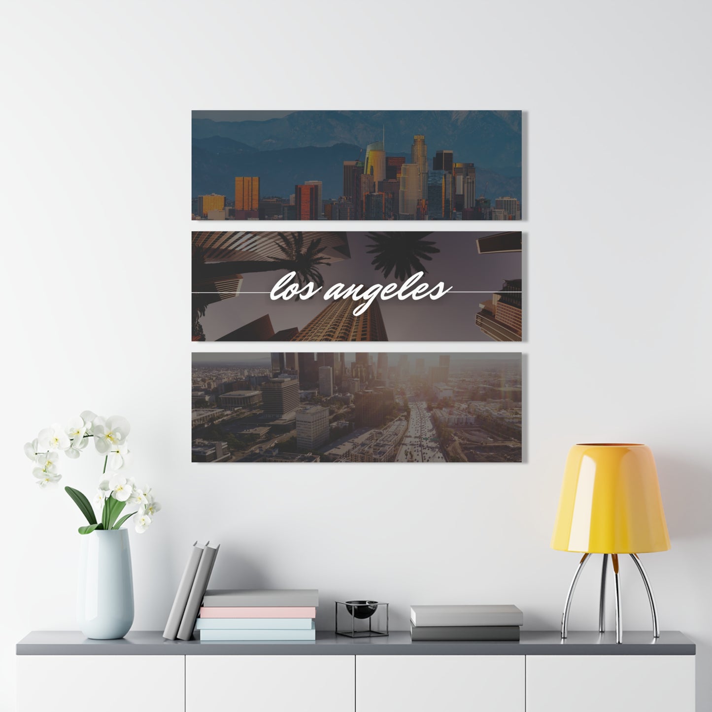Los Angeles Skyline Acrylic Prints (Triptych)