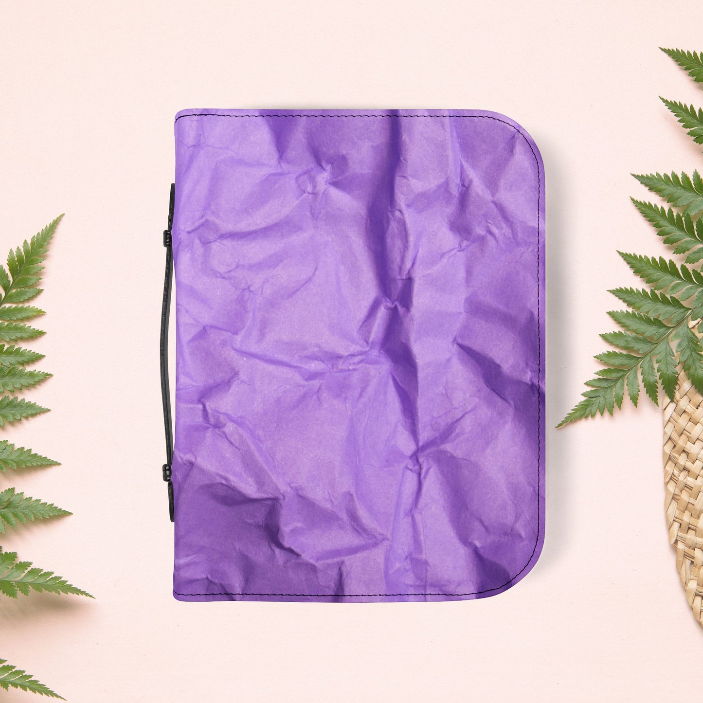 Wrinkled Purple Paper Book Cover