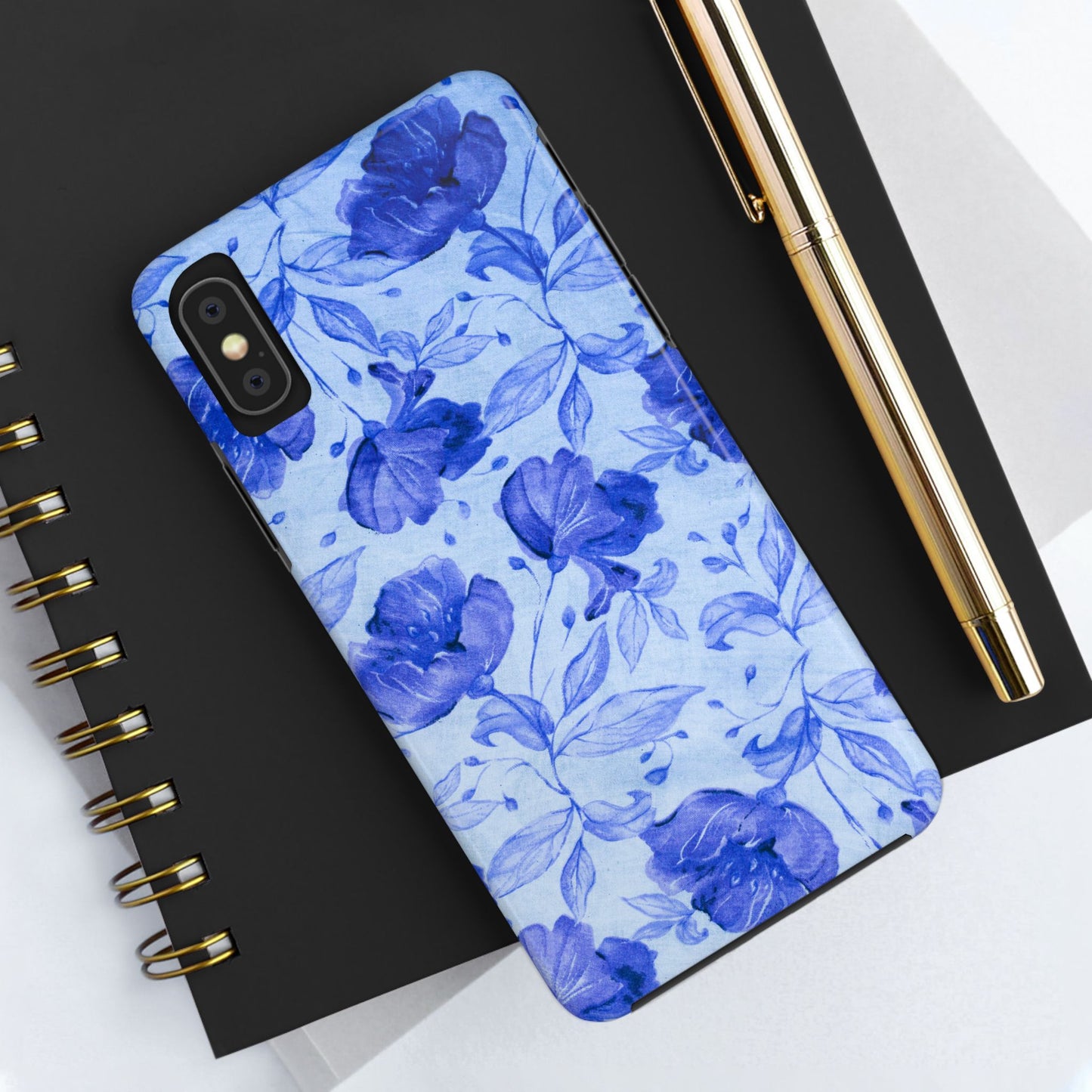 Blue Floral Pattern Phone Case (Apple & Android)
