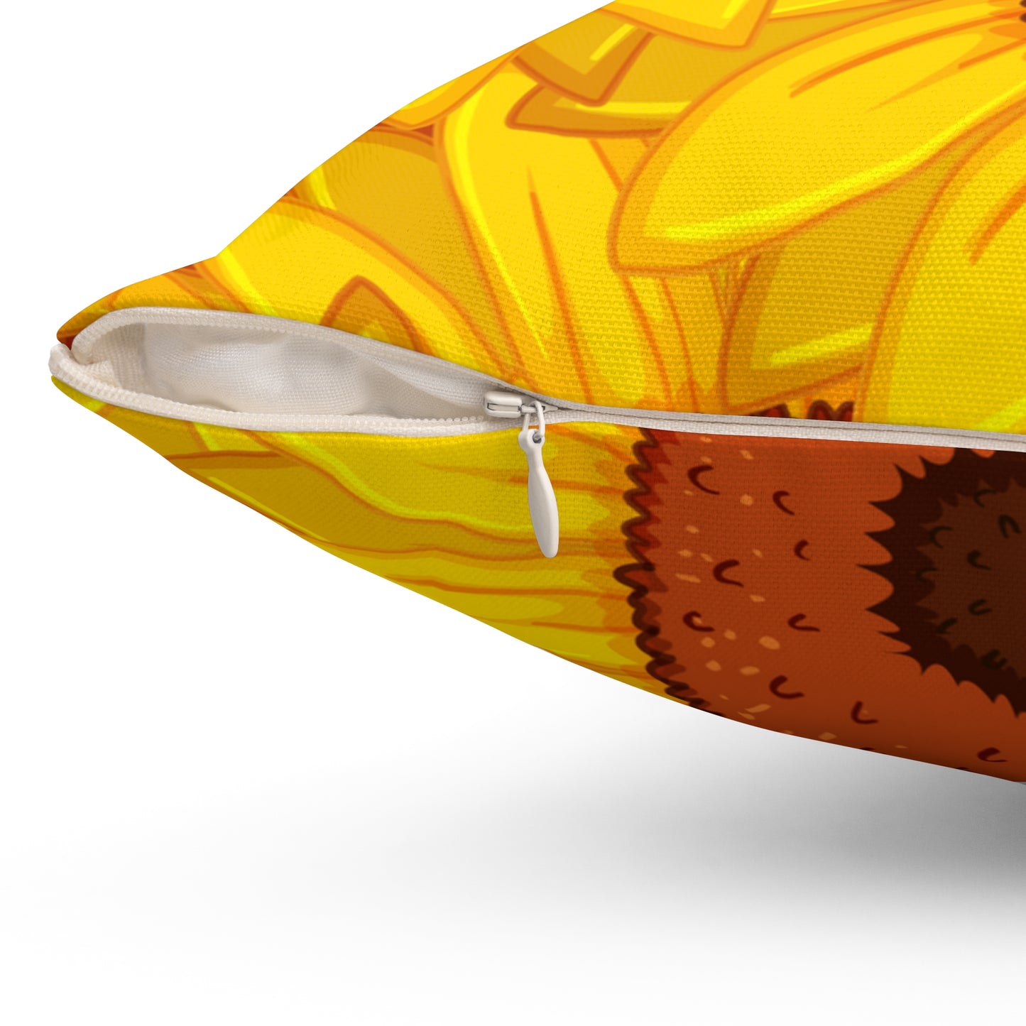 Sunflower Dream Square Pillow