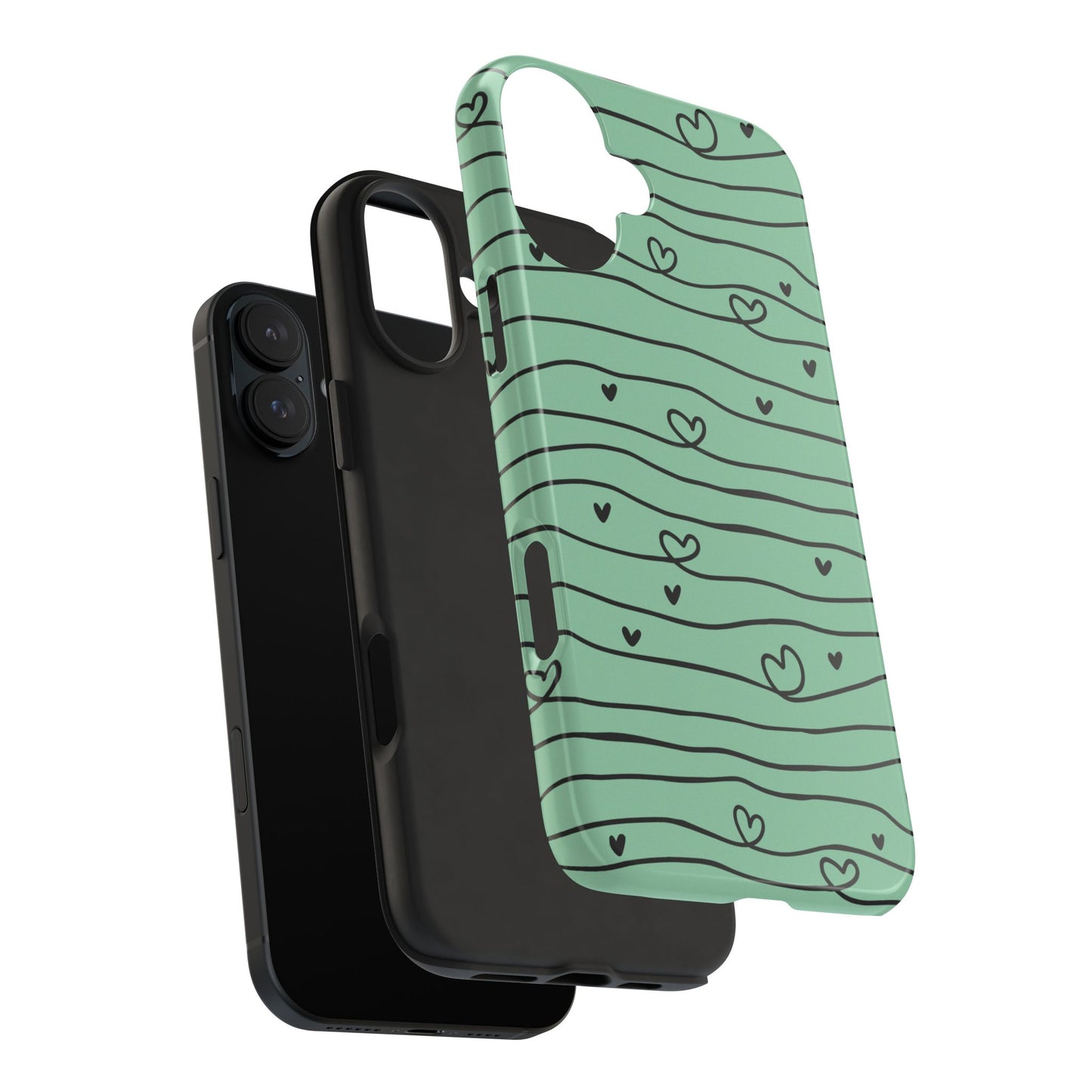 Scribble Love Hearts Phone Case (Apple & Android)