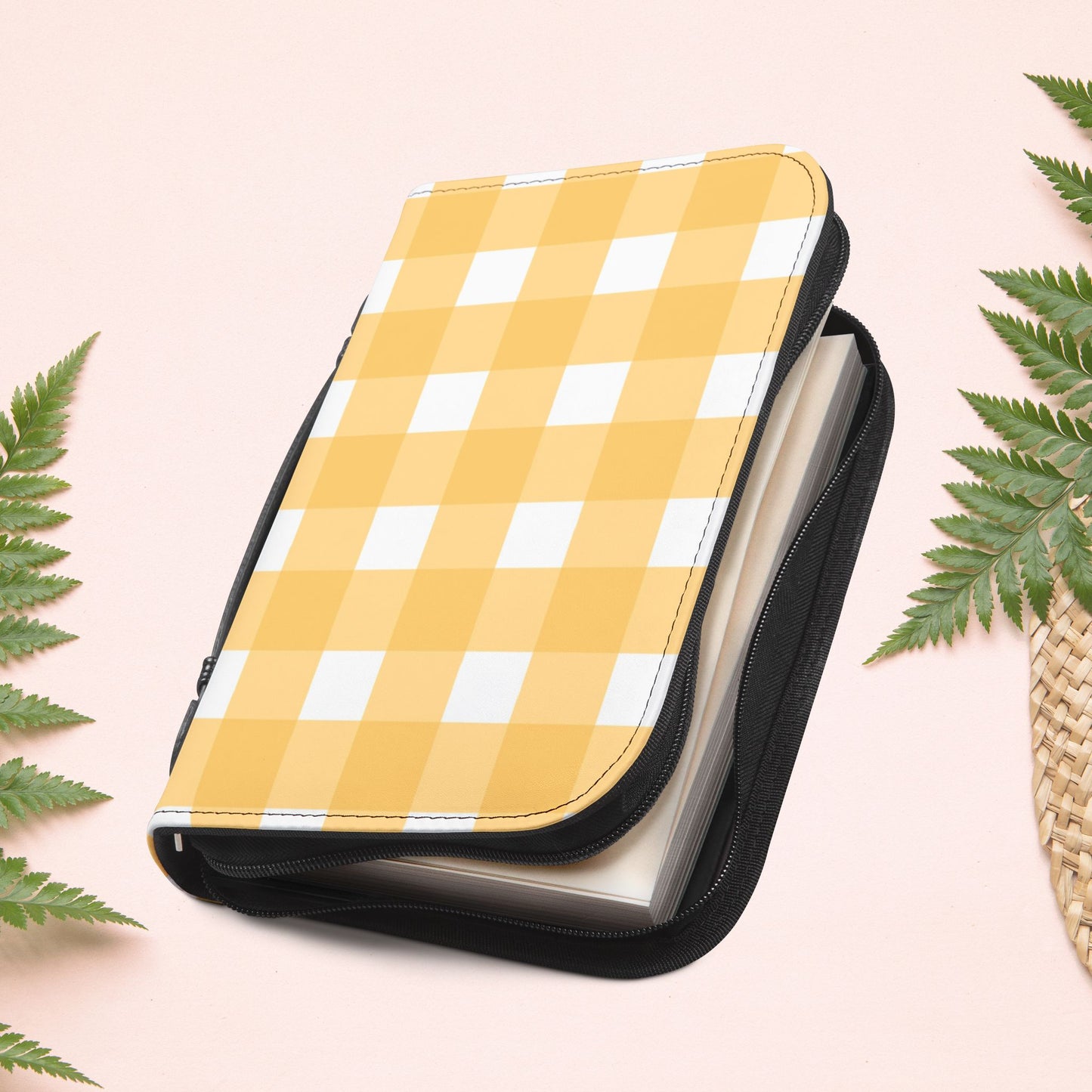 Yellow Sunshine Gingham Book Cover