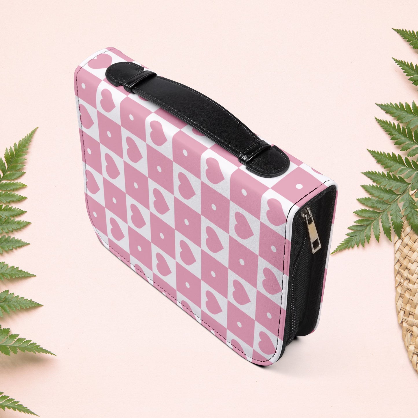 Pink Checkered Hearts Book Cover