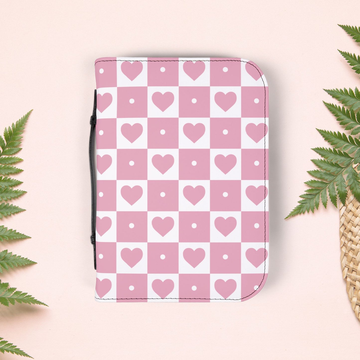 Pink Checkered Hearts Book Cover