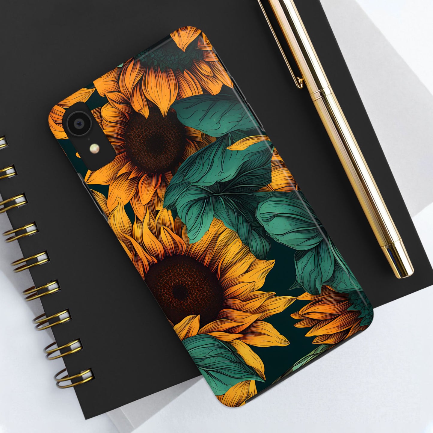 Dark Sunflower Phone Case (Apple & Android)
