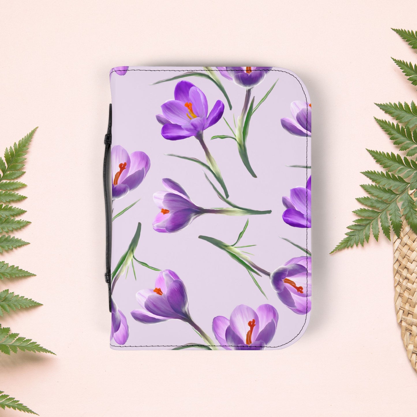 Purple Crocus Flowers Book Cover