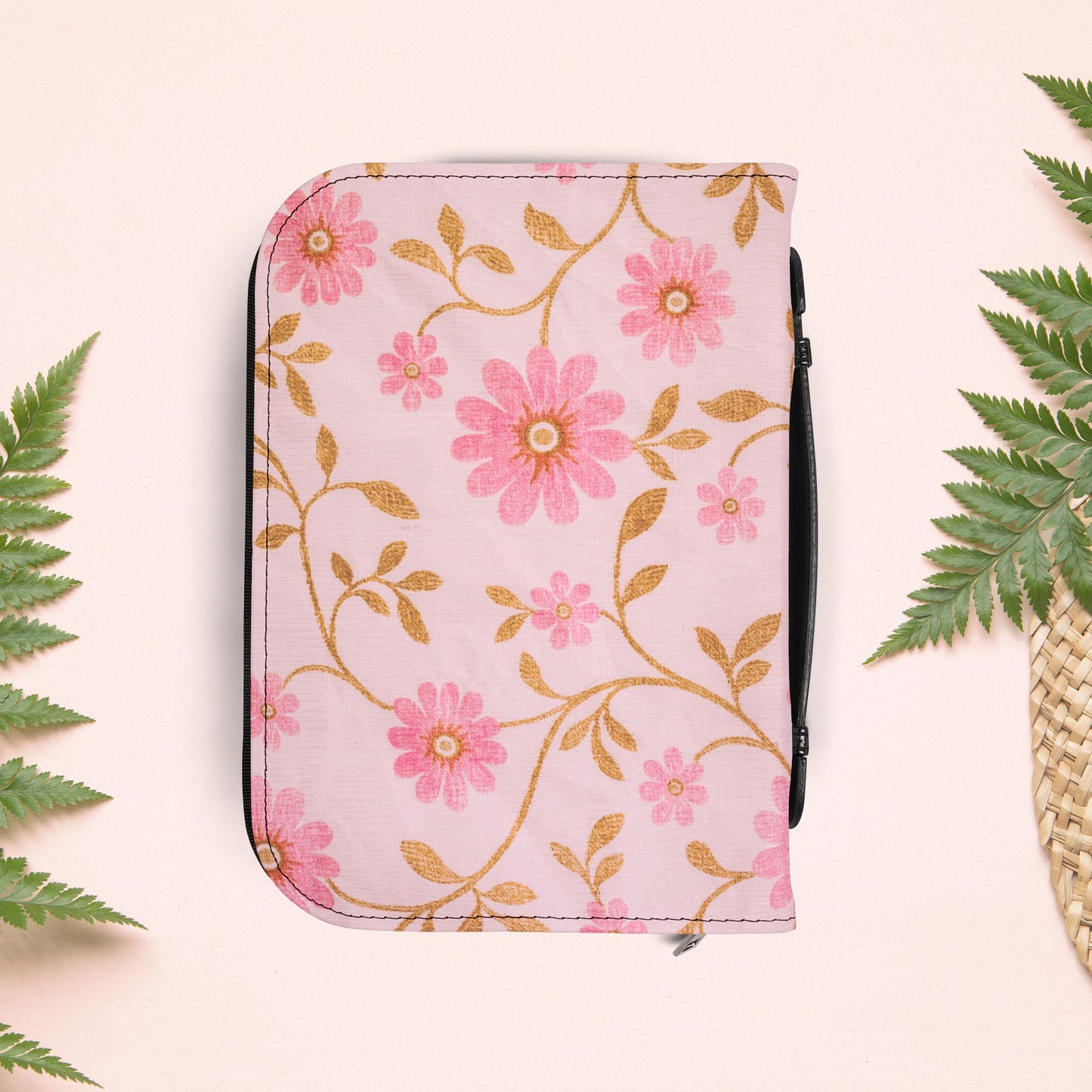 Vintage Pink Floral Book Cover