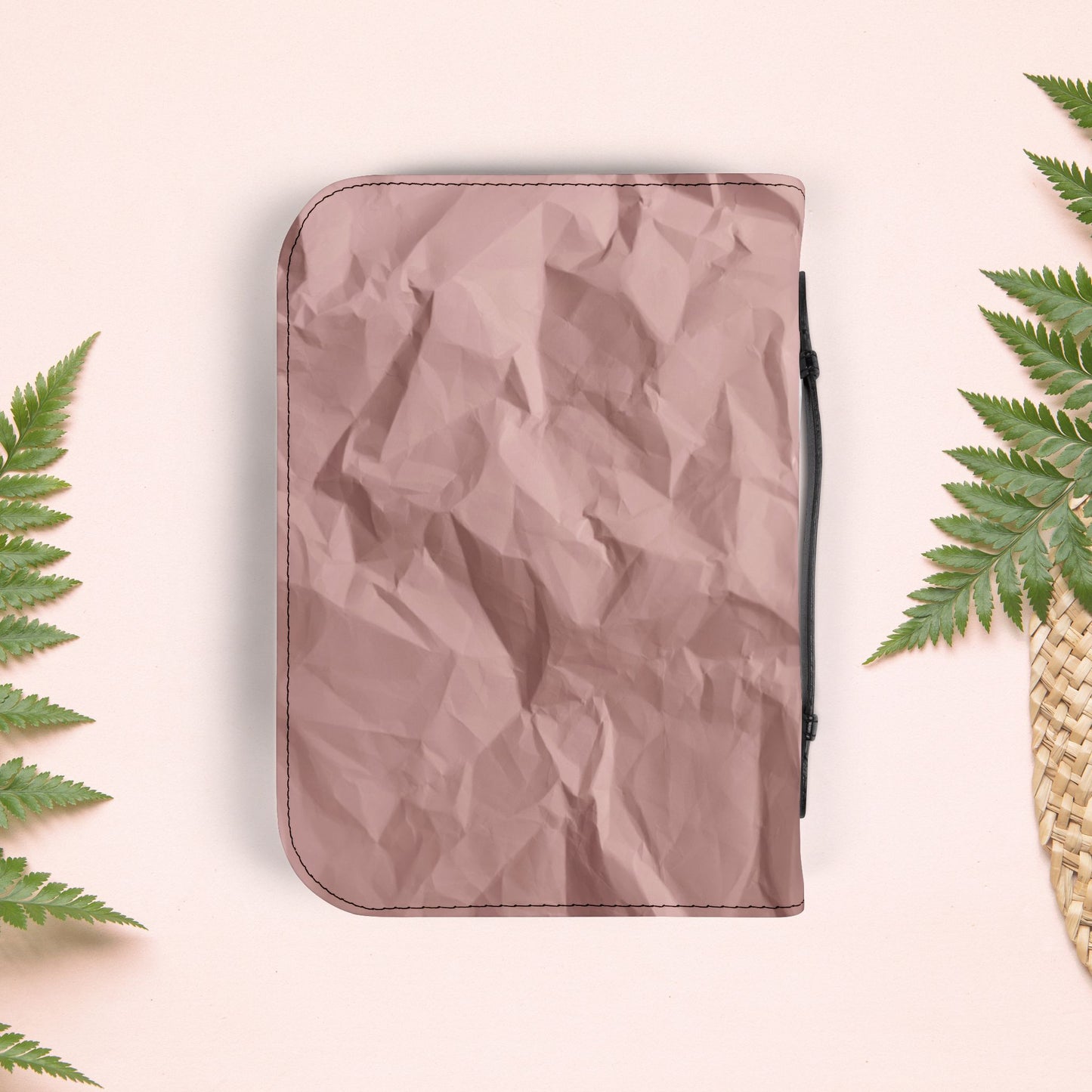 Wrinkled Blush Pink Paper Book Cover