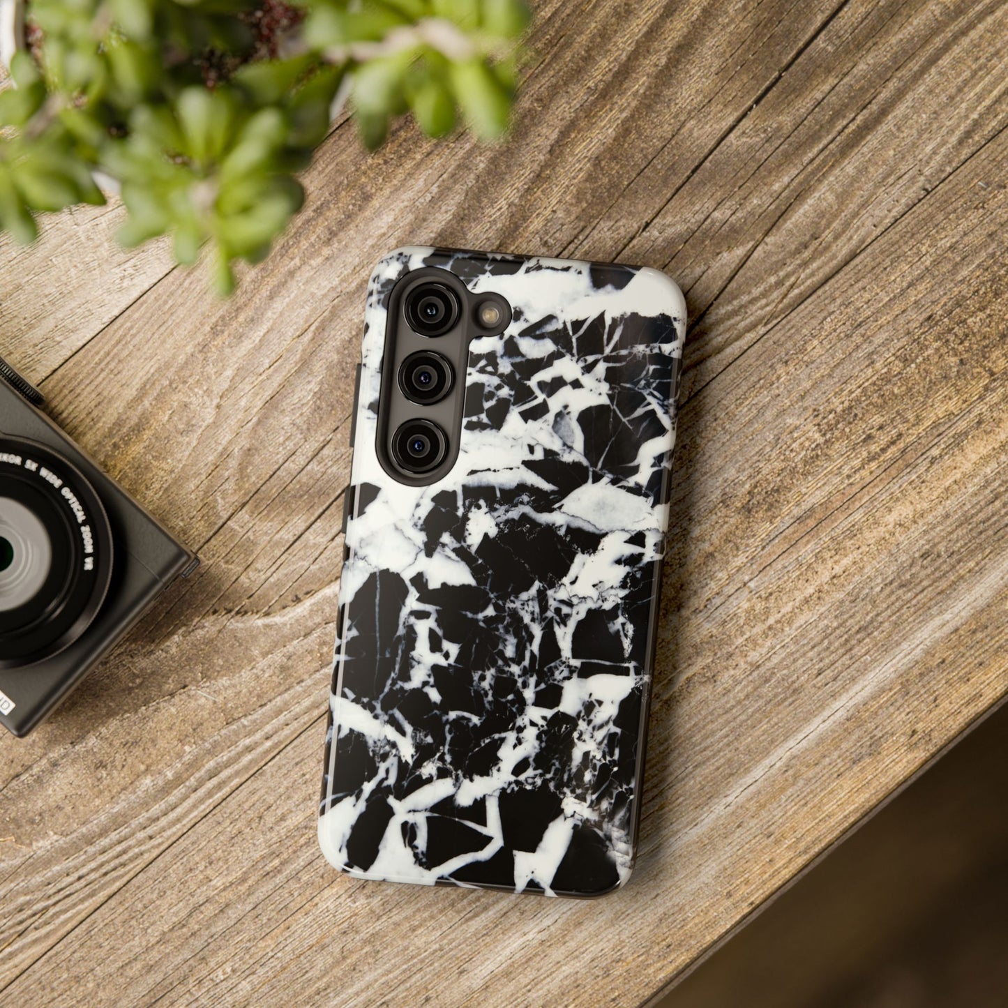 Black & White Shattered Phone Case (Apple & Android)