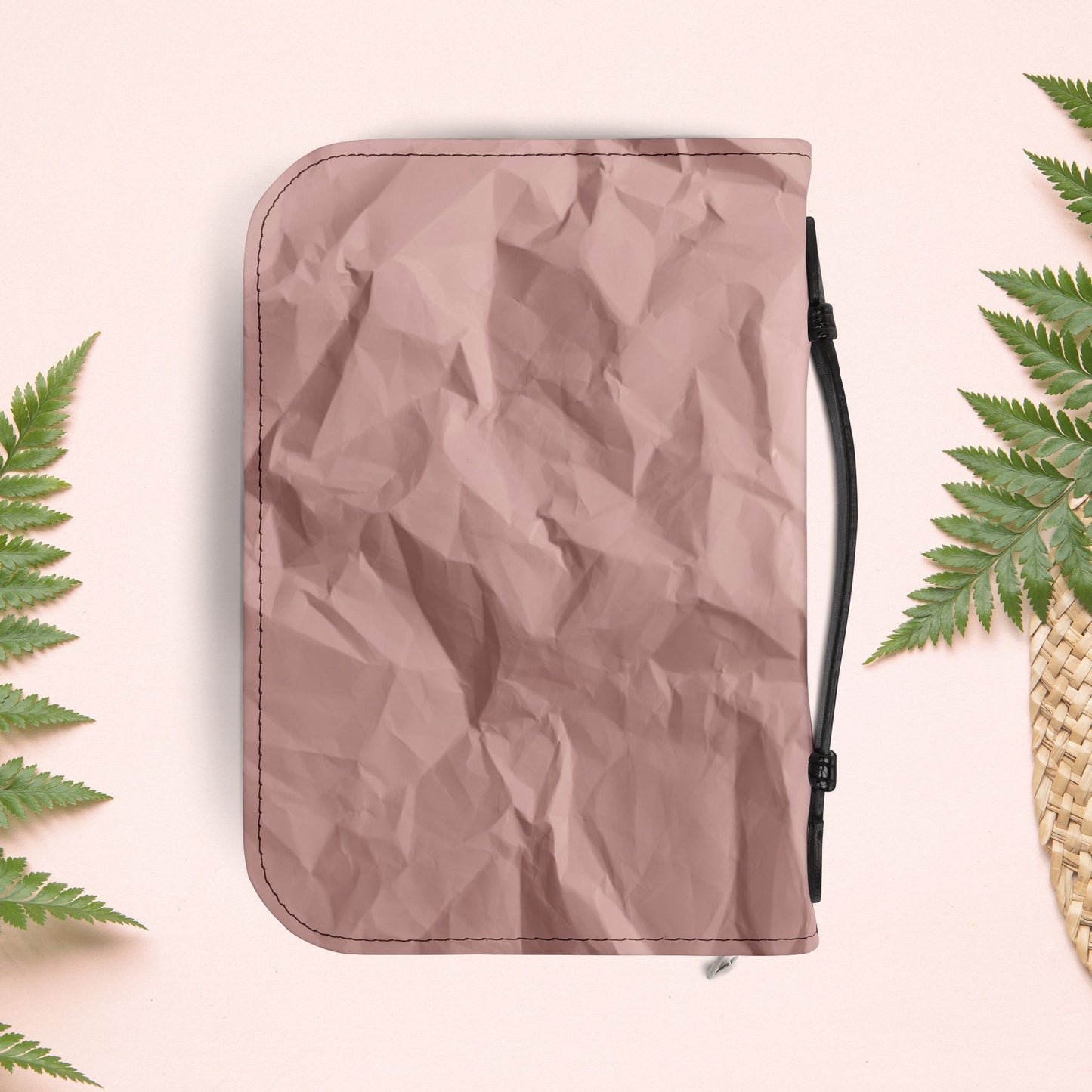 Wrinkled Blush Pink Paper Book Cover