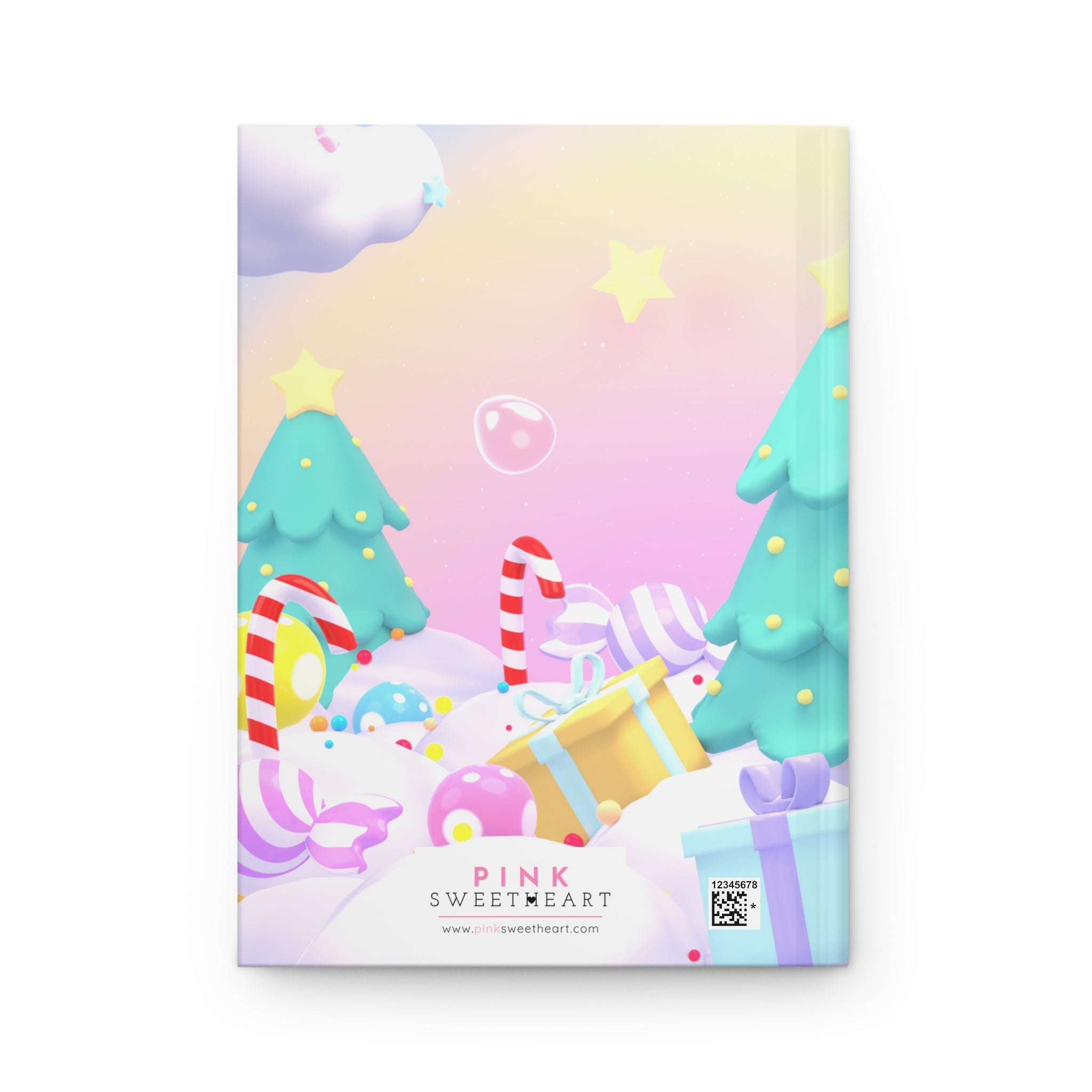 Cuaderno mate de tapa dura de Navidad Kawaii