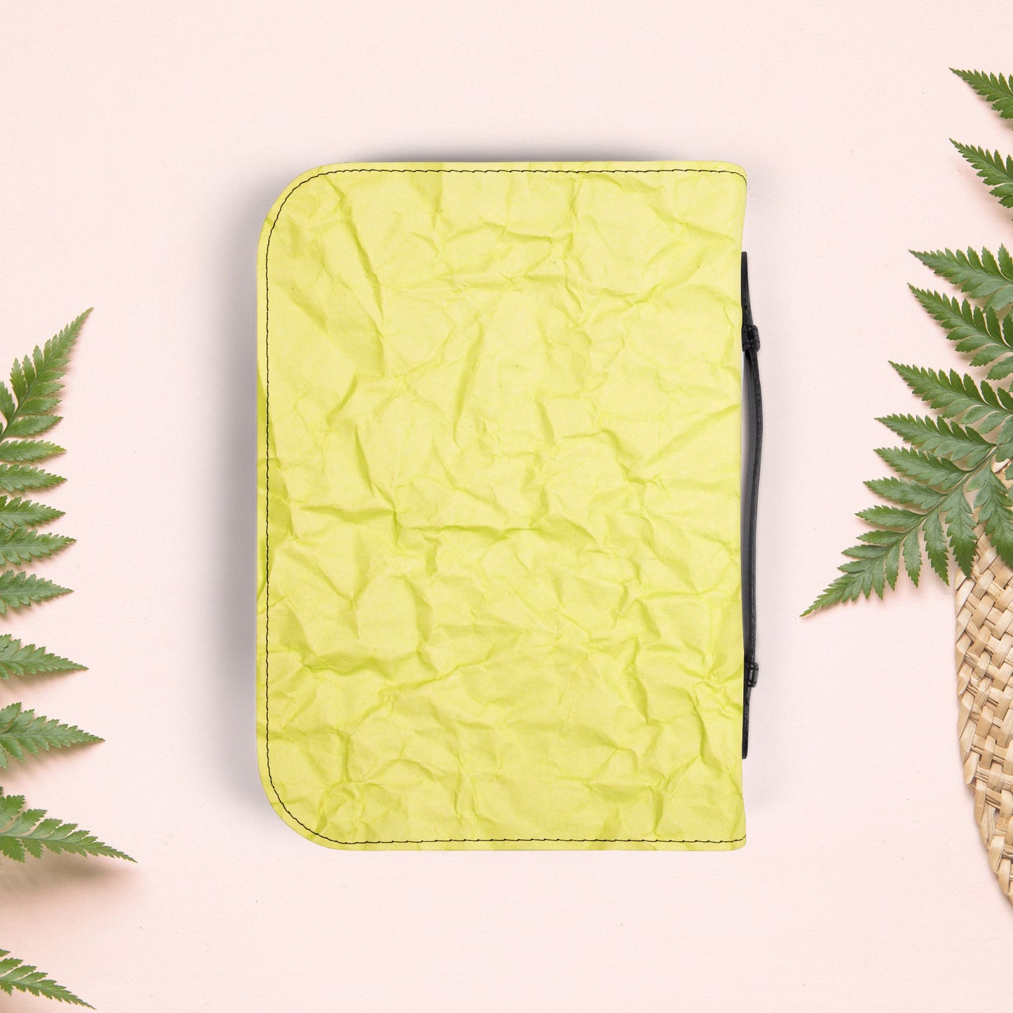 Wrinkled Bright Yellow Paper Book Cover