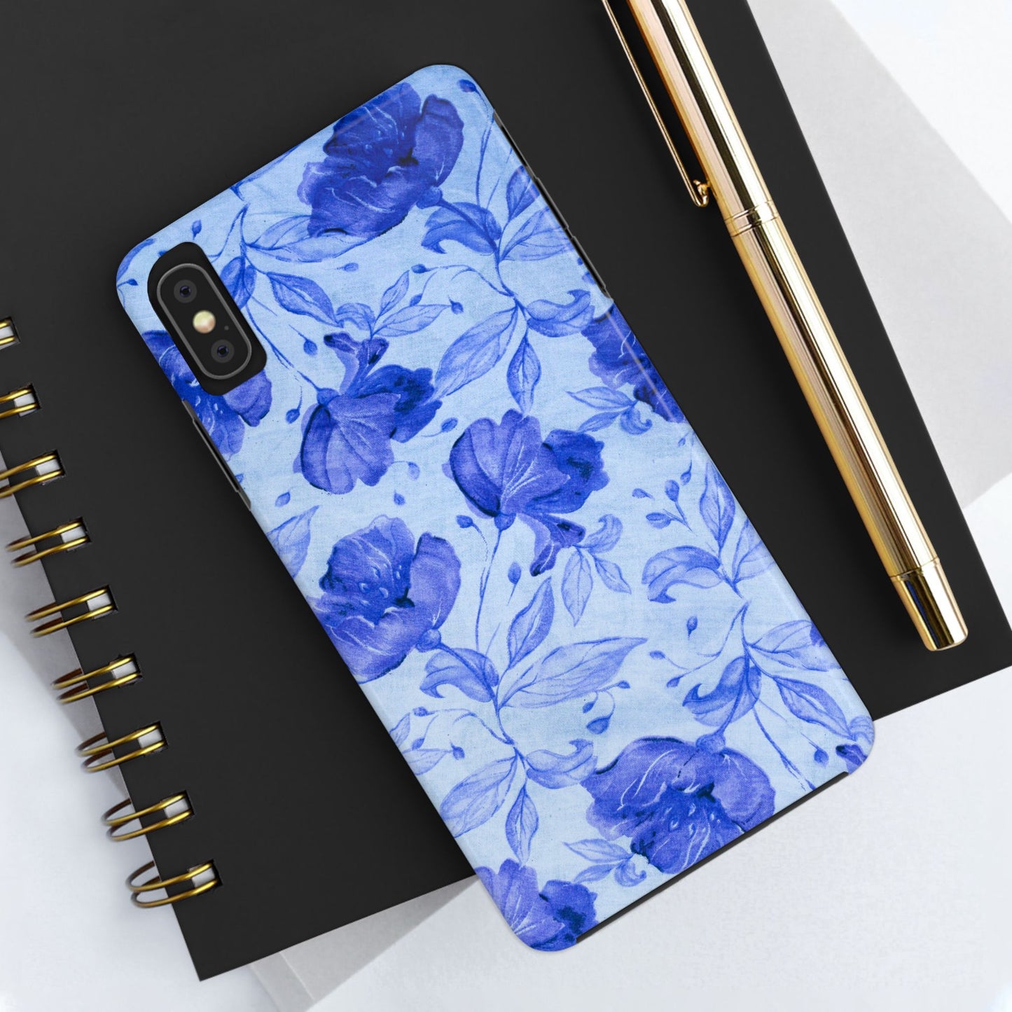 Blue Floral Pattern Phone Case (Apple & Android)