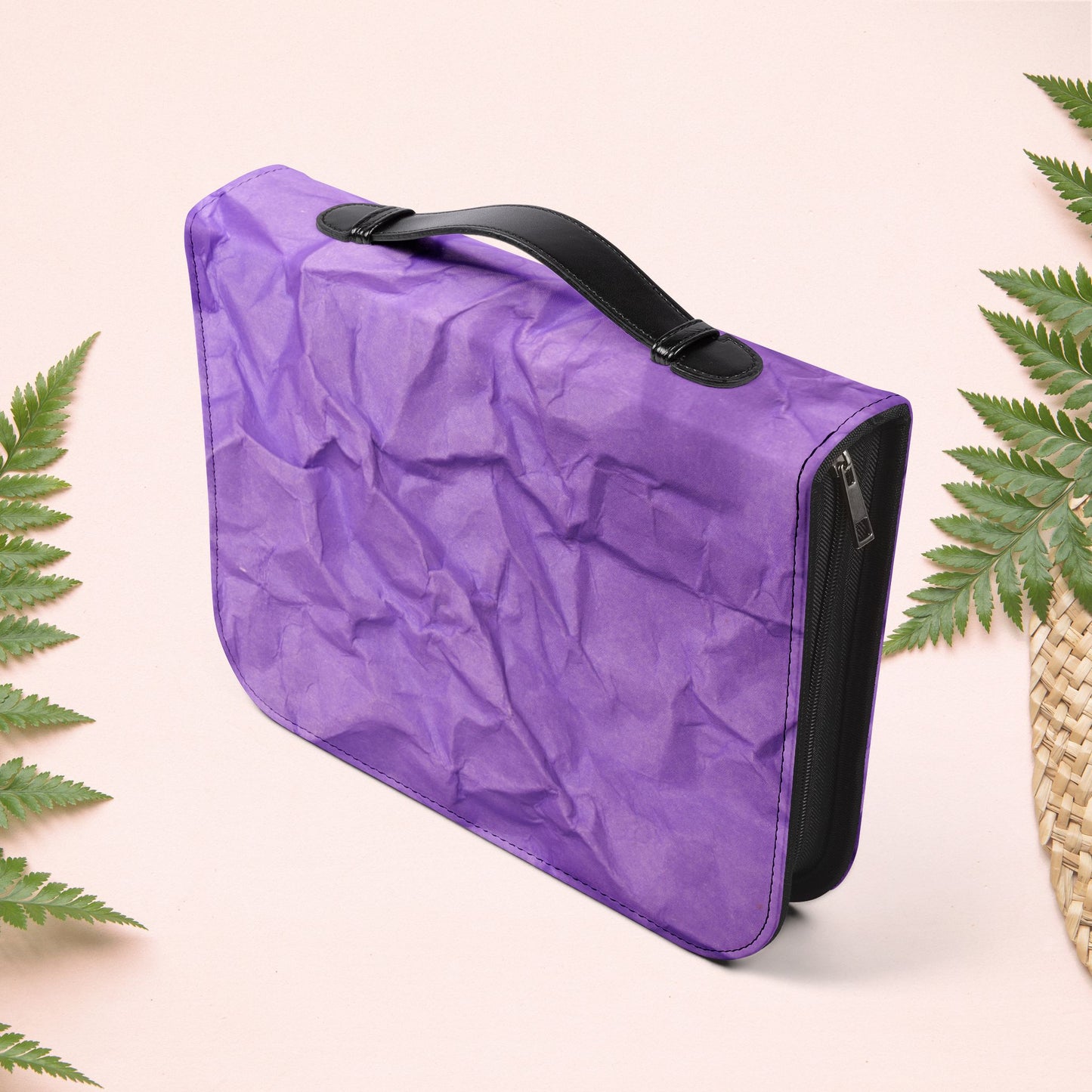 Wrinkled Purple Paper Book Cover