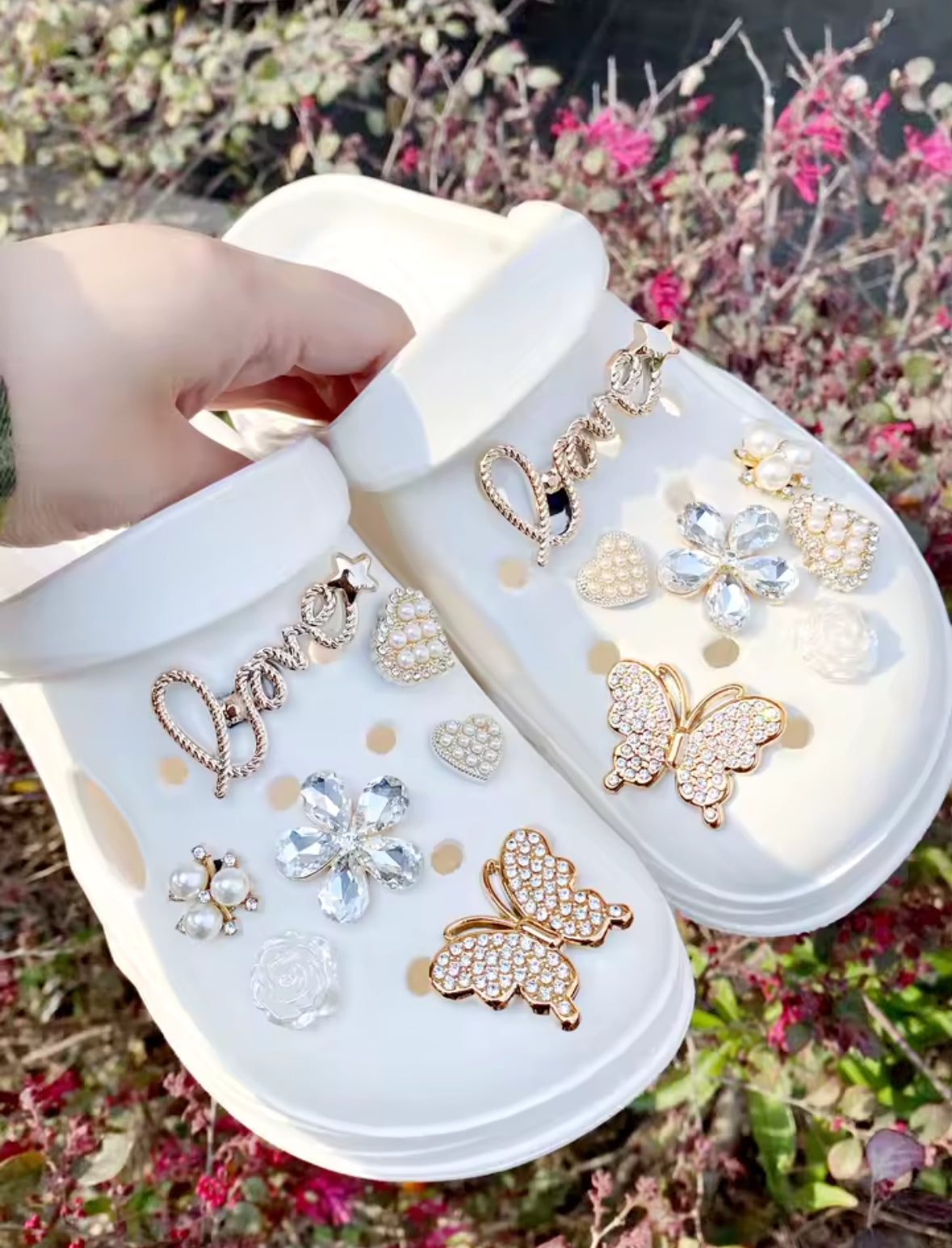 Gilded Glimmer Garden Charms Set