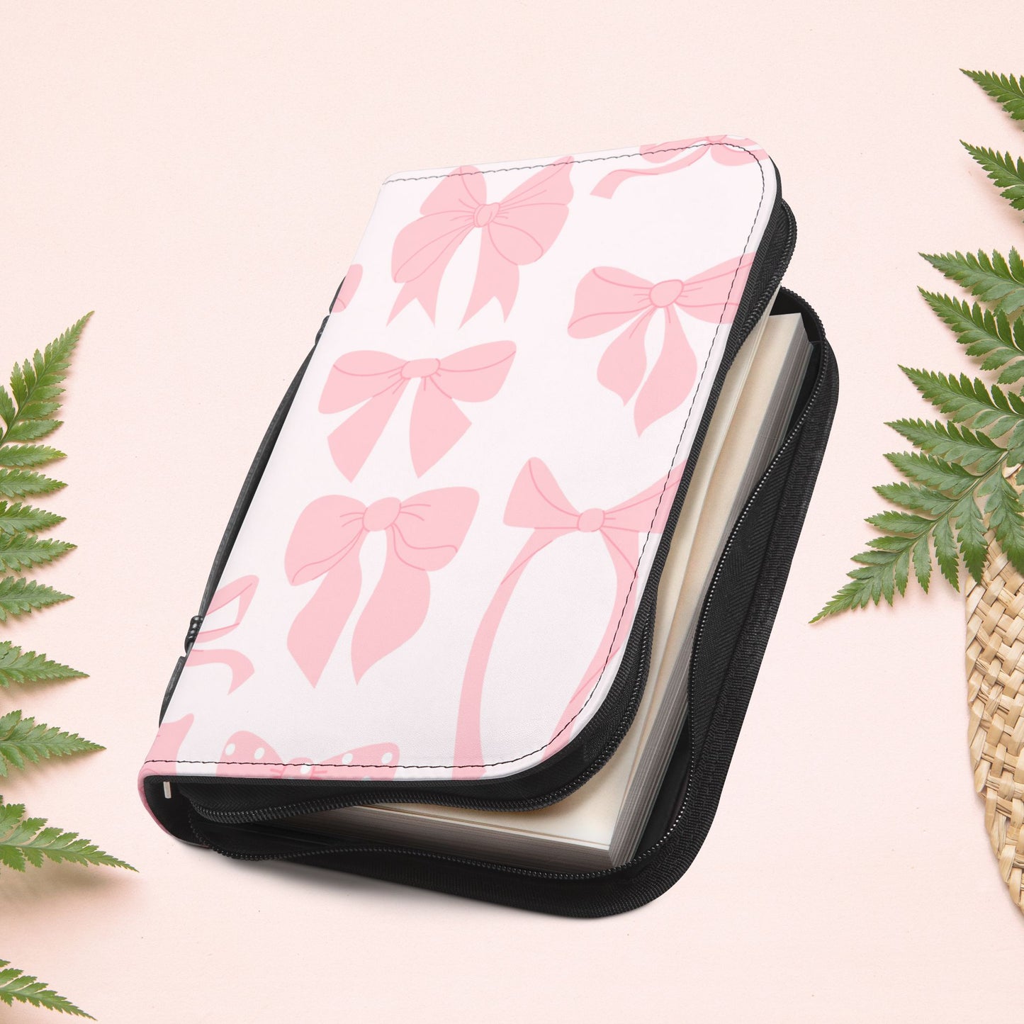 Girly Pink Ribbons Book Cover