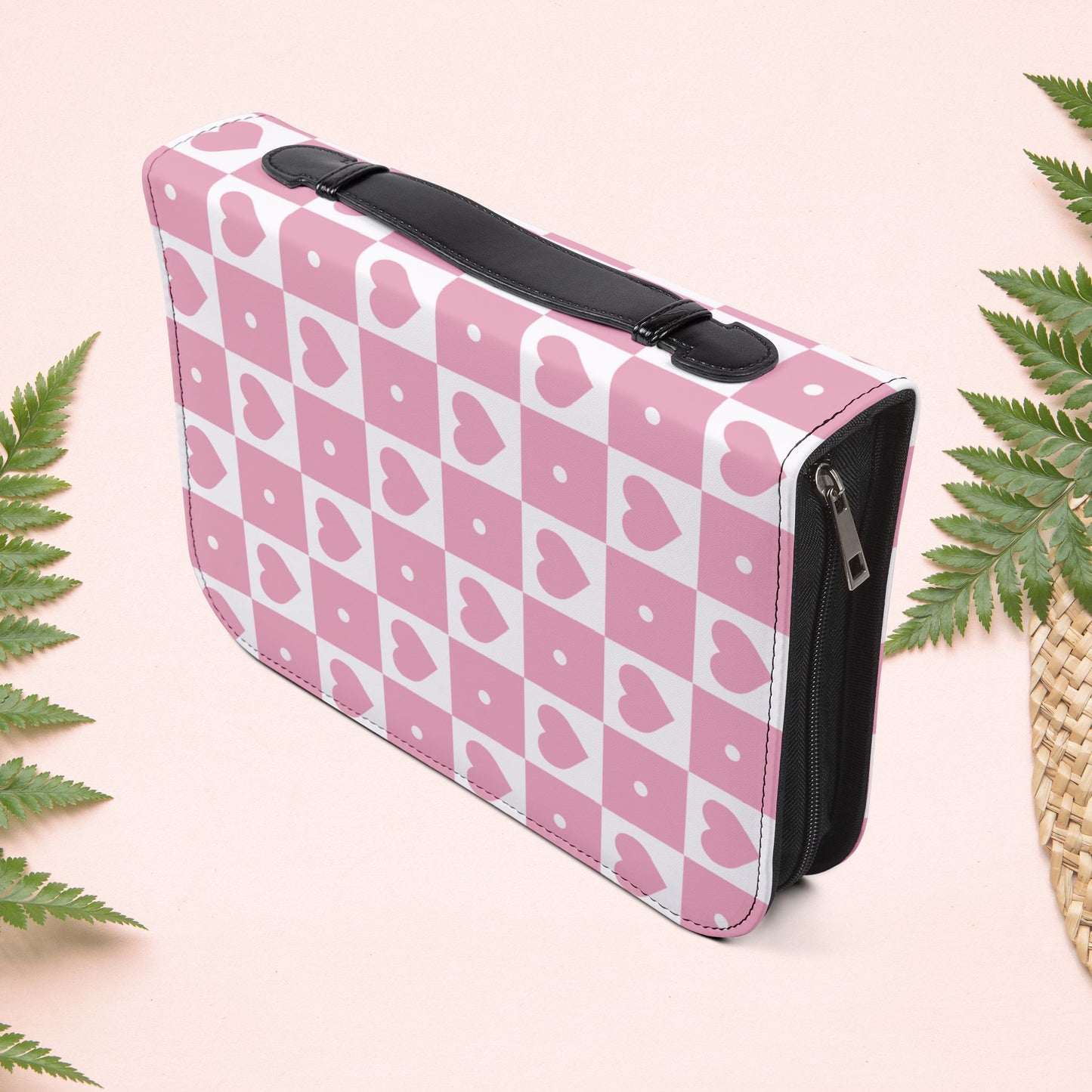 Pink Checkered Hearts Book Cover