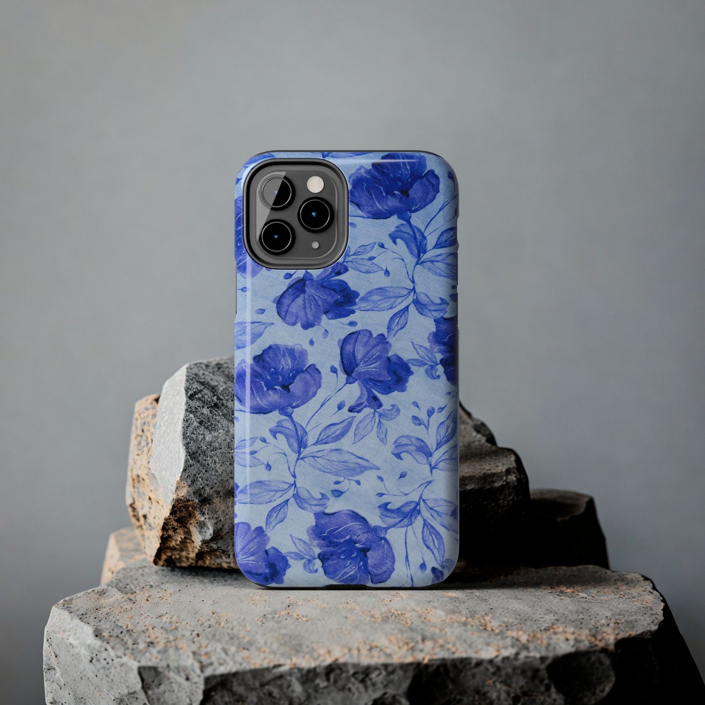 Blue Floral Pattern Phone Case (Apple & Android)