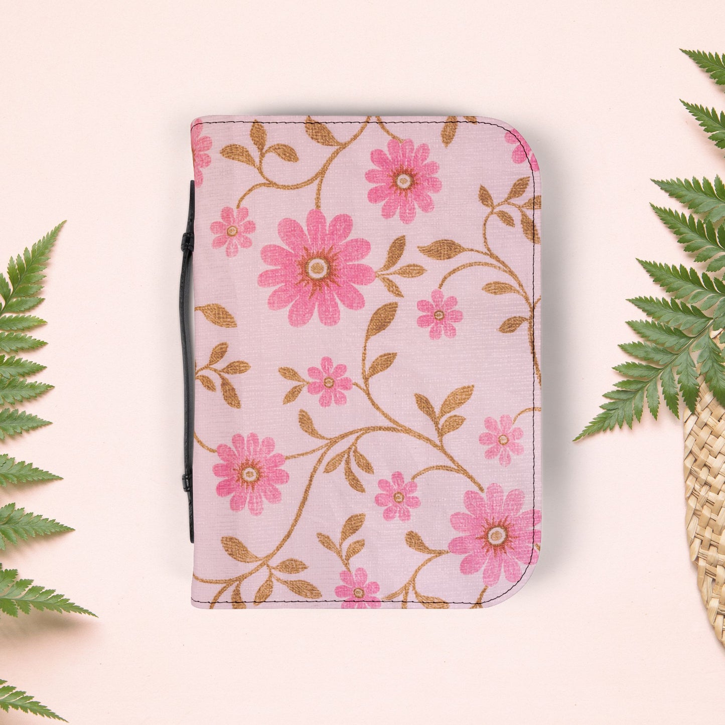 Vintage Pink Floral Book Cover