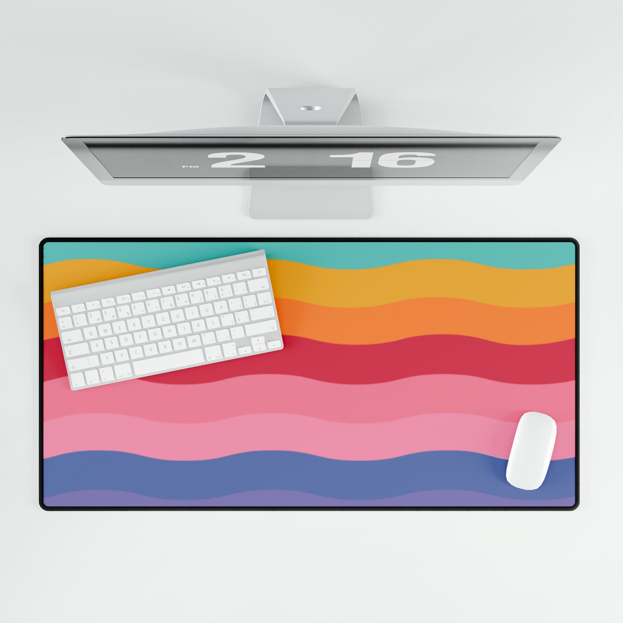 Wavy Rainbow Desk Mat