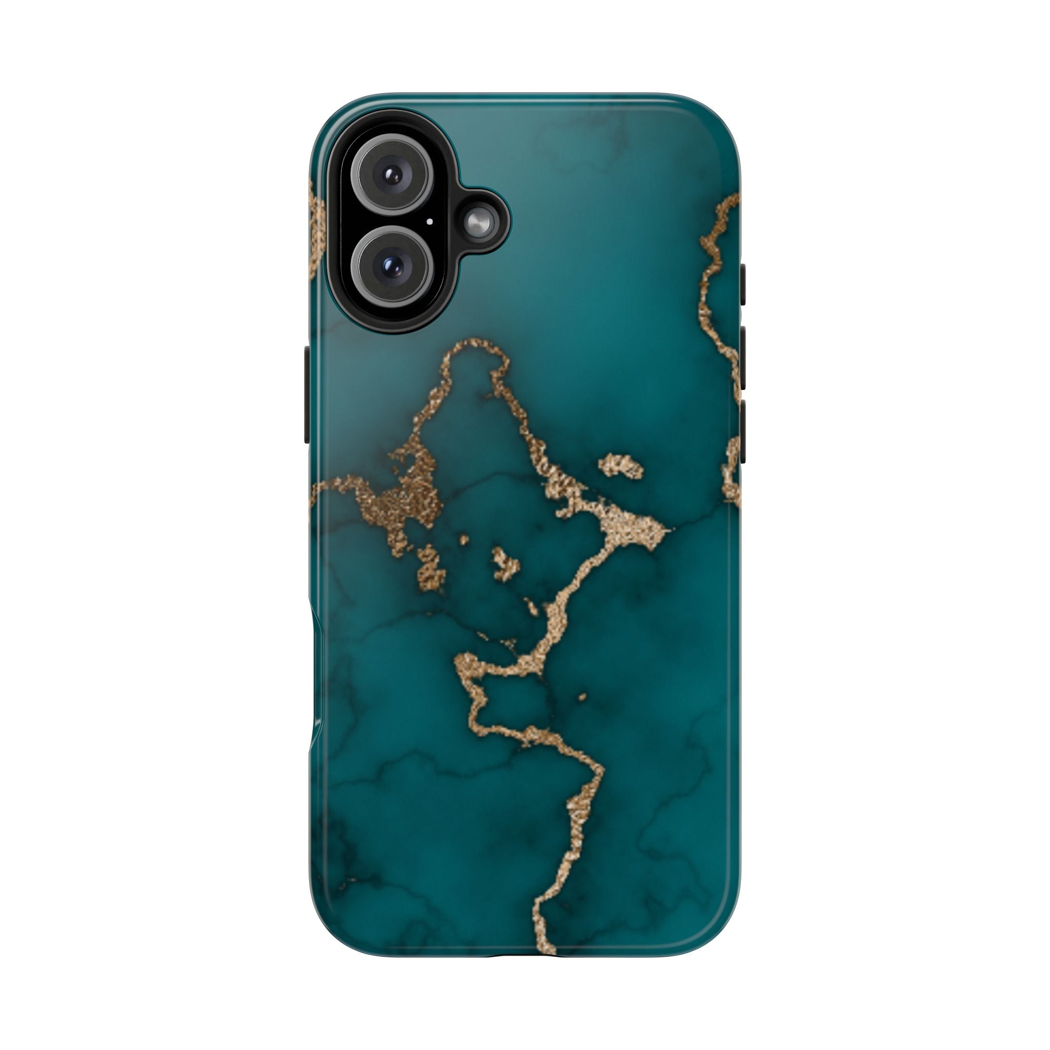 Green & Gold Marble Phone Case (Apple & Android)