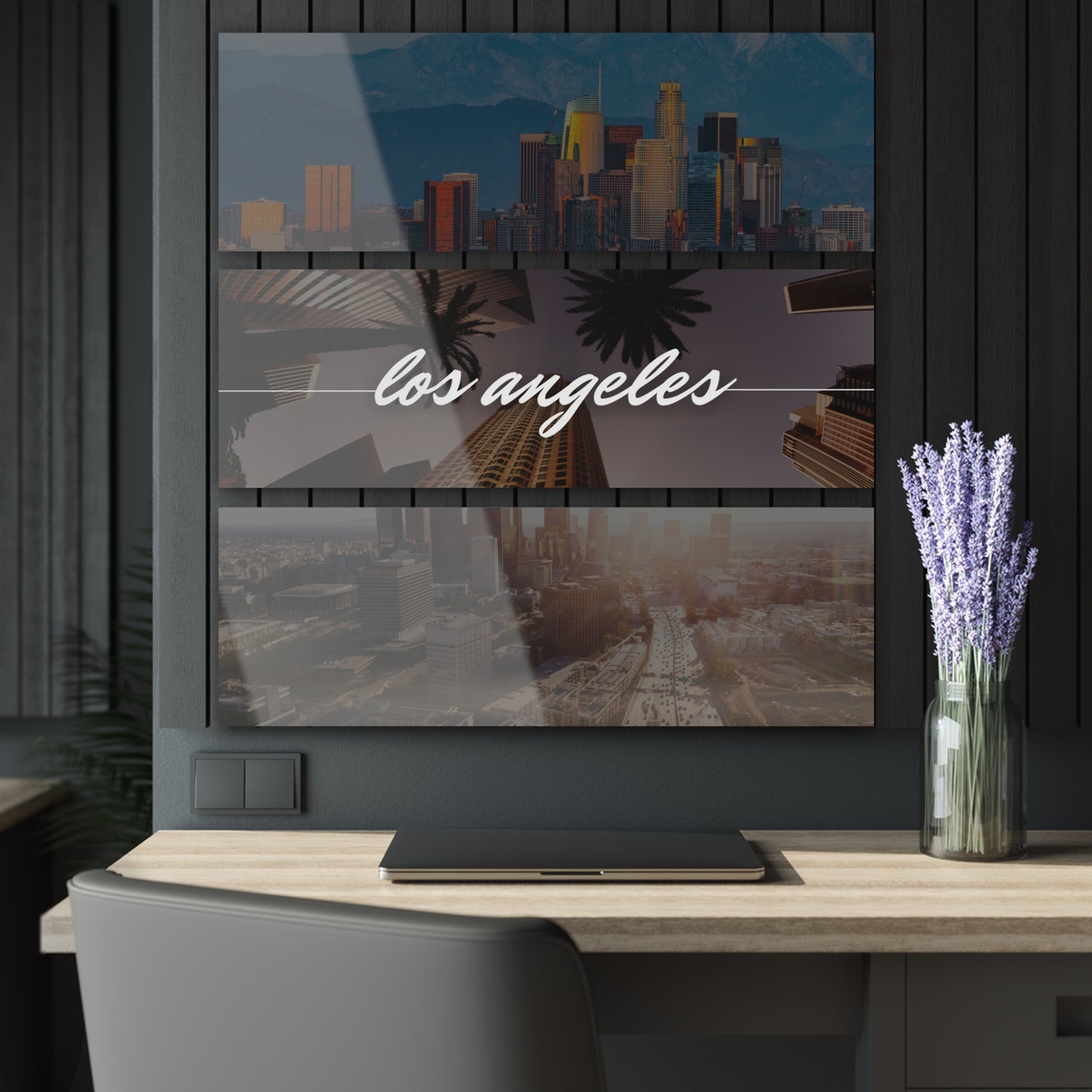 Los Angeles Skyline Acrylic Prints (Triptych)