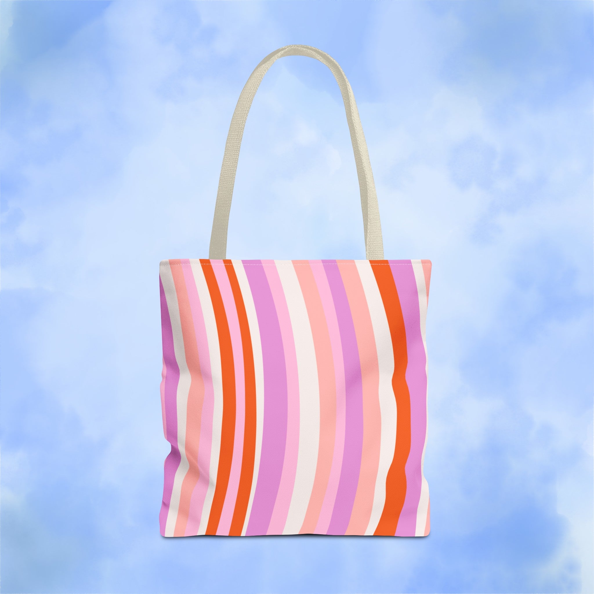 Retro Groovy Waves Tote Bag