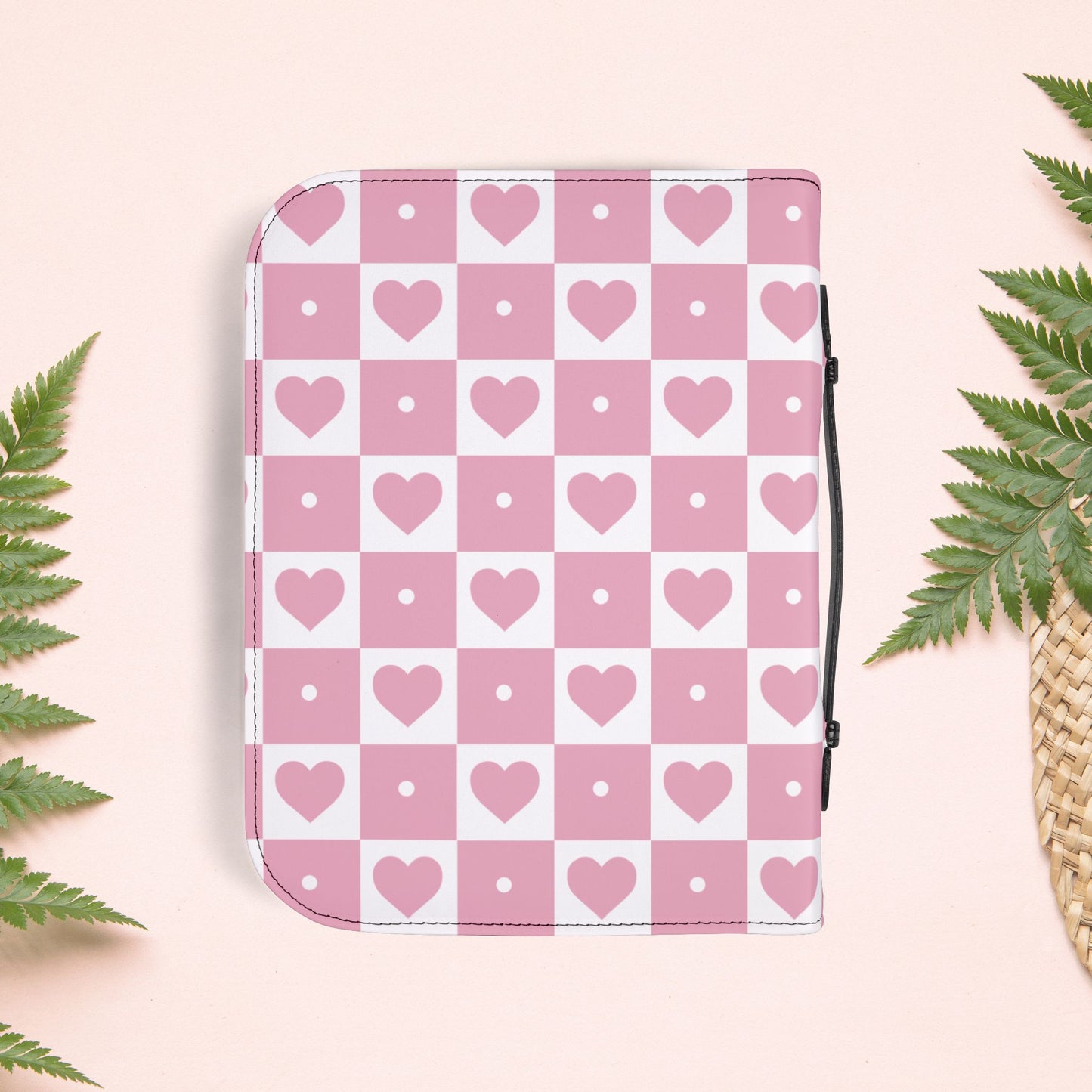 Pink Checkered Hearts Book Cover
