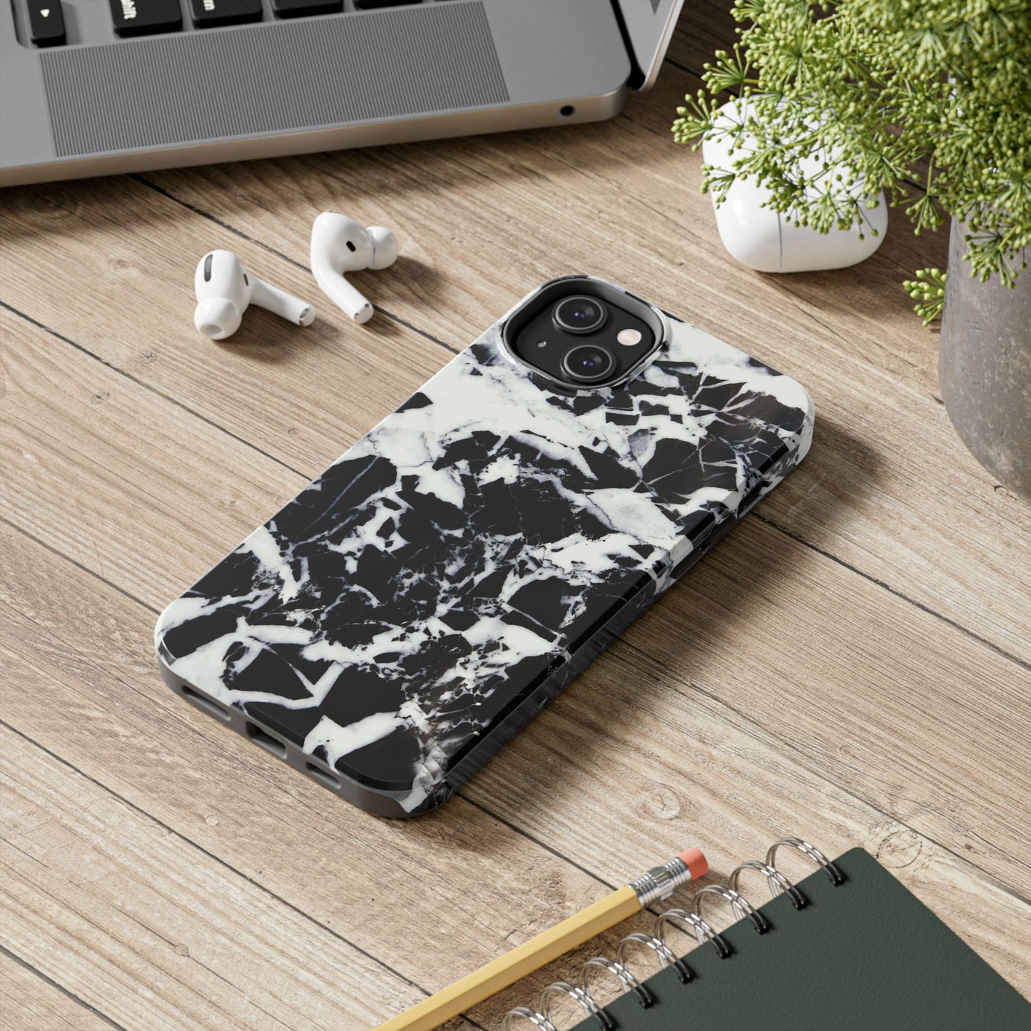 Black & White Shattered Phone Case (Apple & Android)