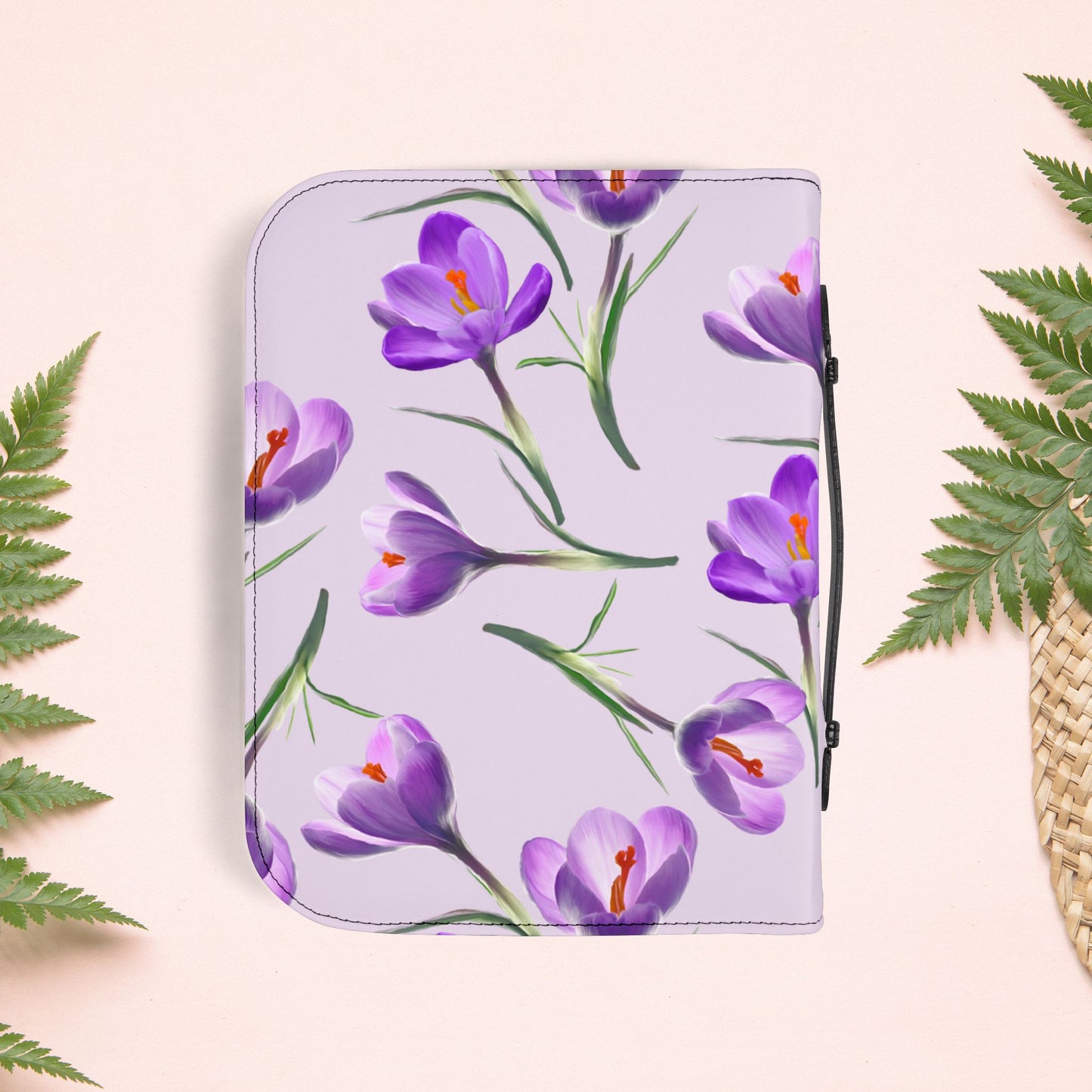 Purple Crocus Flowers Book Cover
