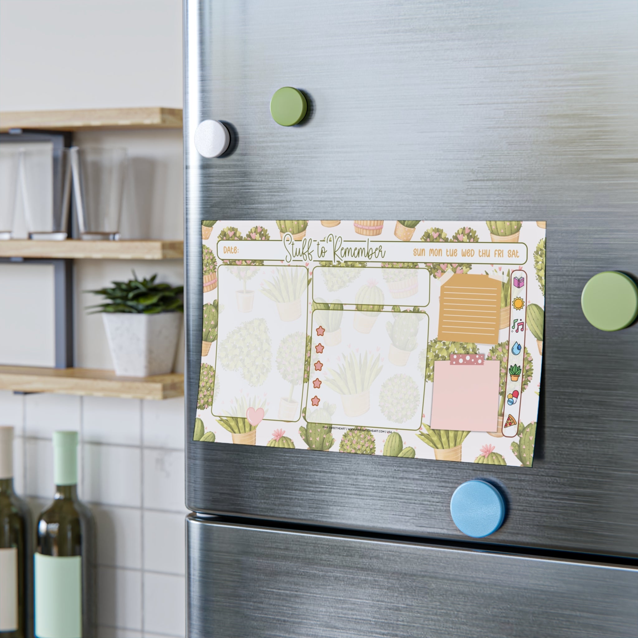 House Plant Succulents Sticky Note Pad