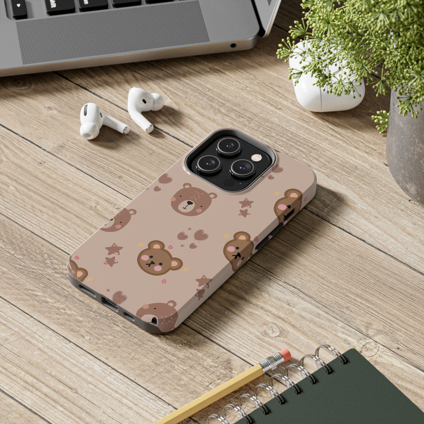 Boho Brown Bear Phone Case (Apple & Android)