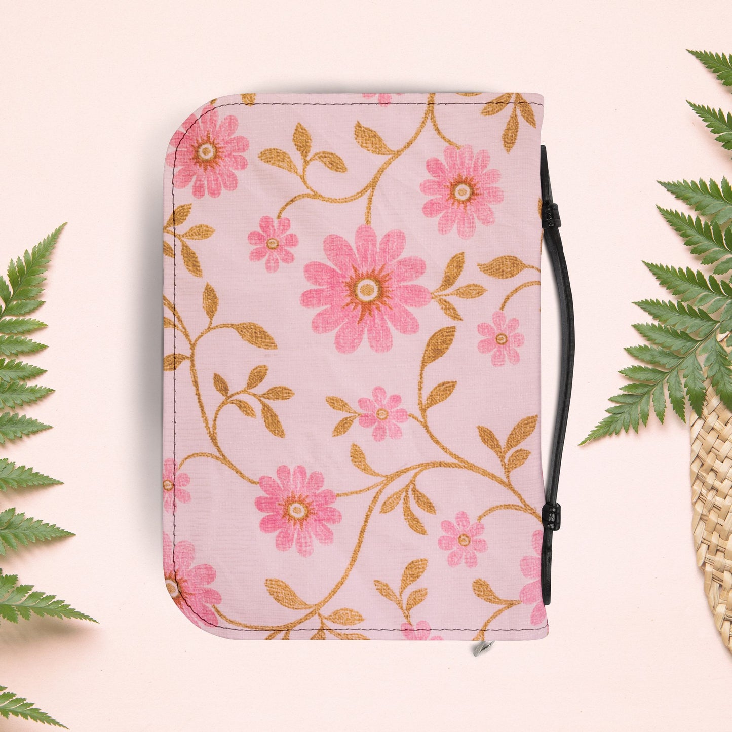 Vintage Pink Floral Book Cover