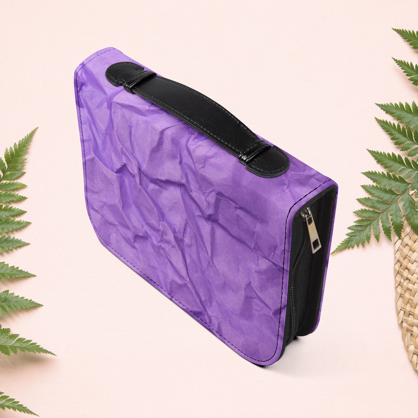 Wrinkled Purple Paper Book Cover