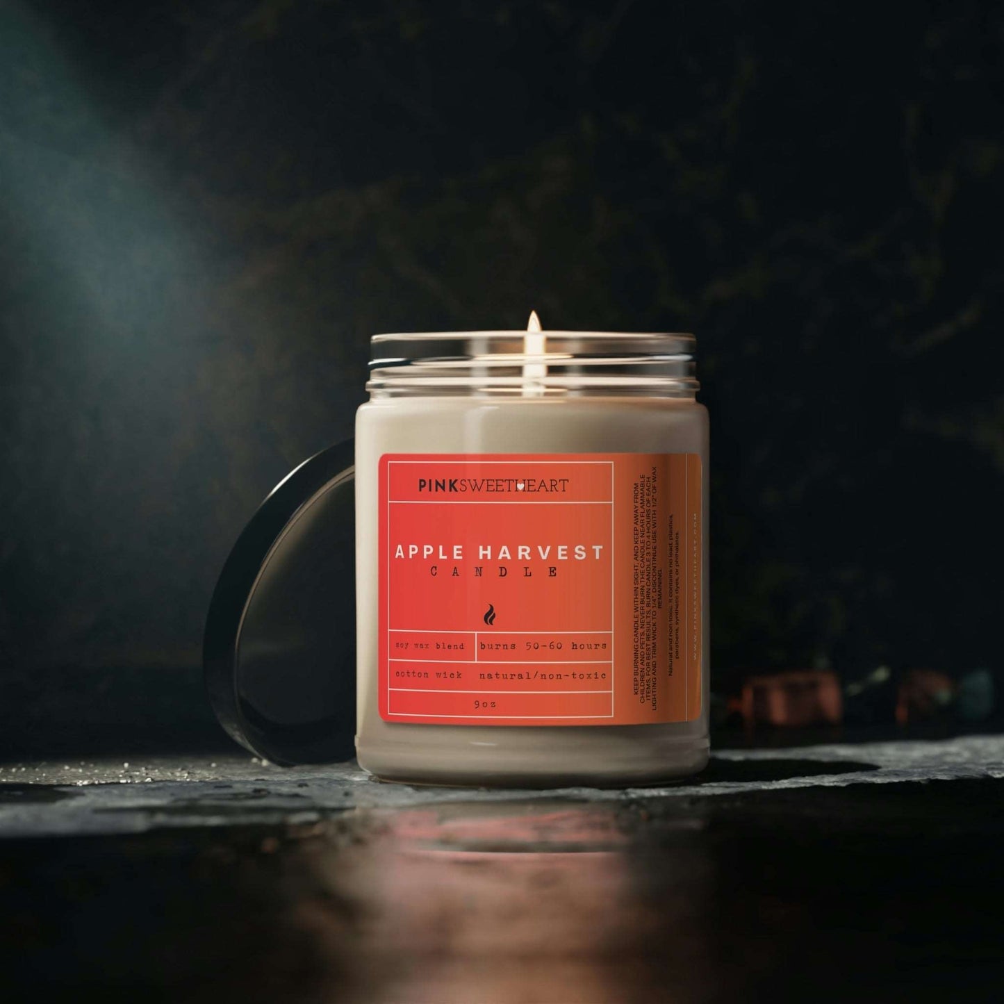 Apple Harvest Scented Soy Candle 9oz Home Decor Pink Sweetheart