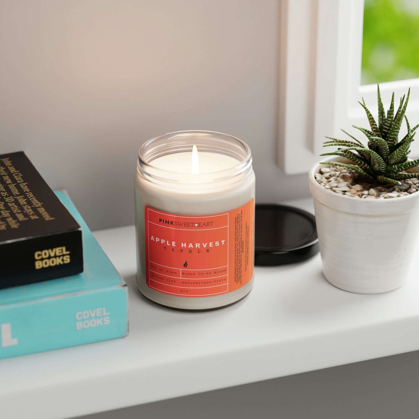 Apple Harvest Scented Soy Candle 9oz Home Decor Pink Sweetheart