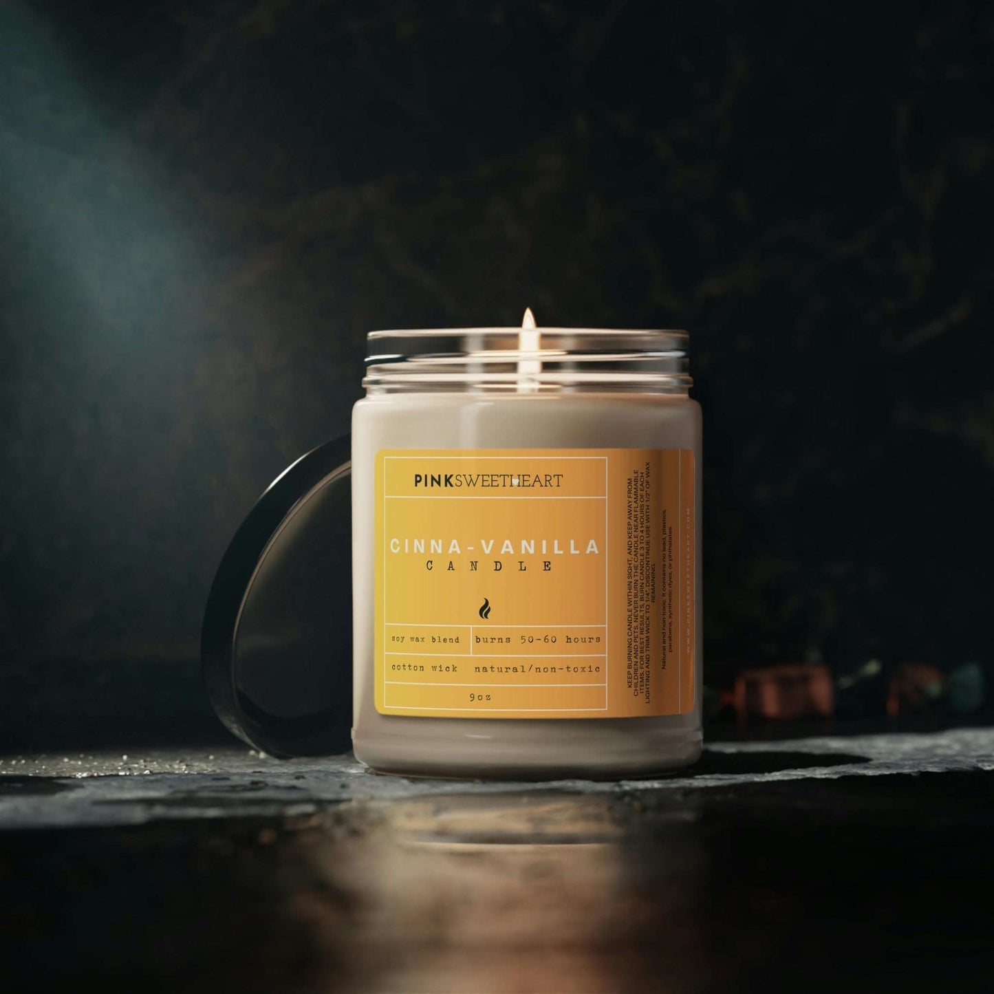 Cinnamon Vanilla Scented Soy Candle 9oz Home Decor Pink Sweetheart
