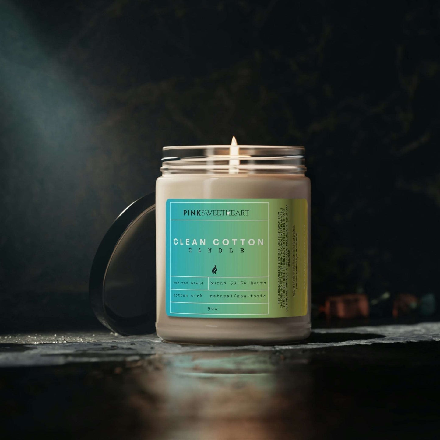 Clean Cotton Scented Soy Candle 9oz Home Decor Pink Sweetheart