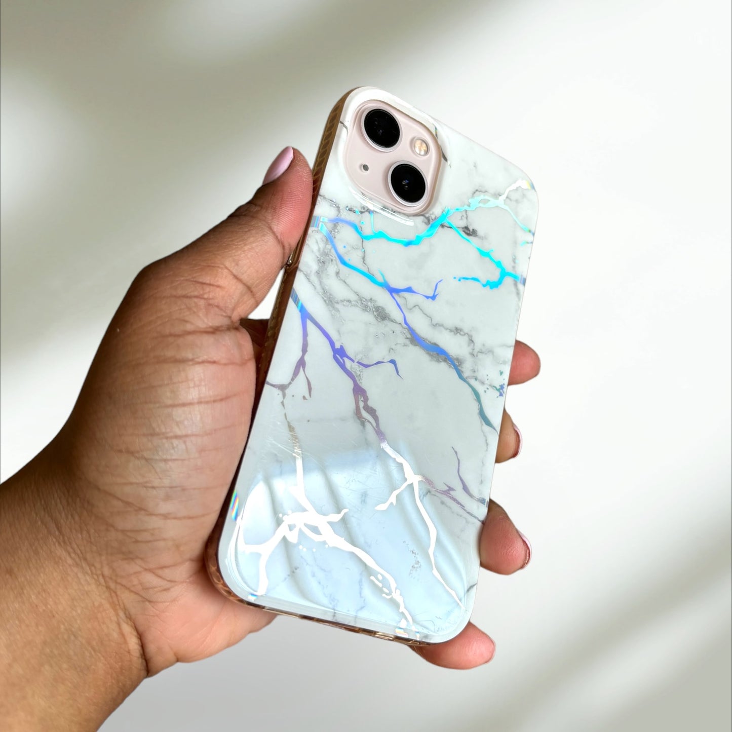 White Marble iPhone 13 Case PREOWNED