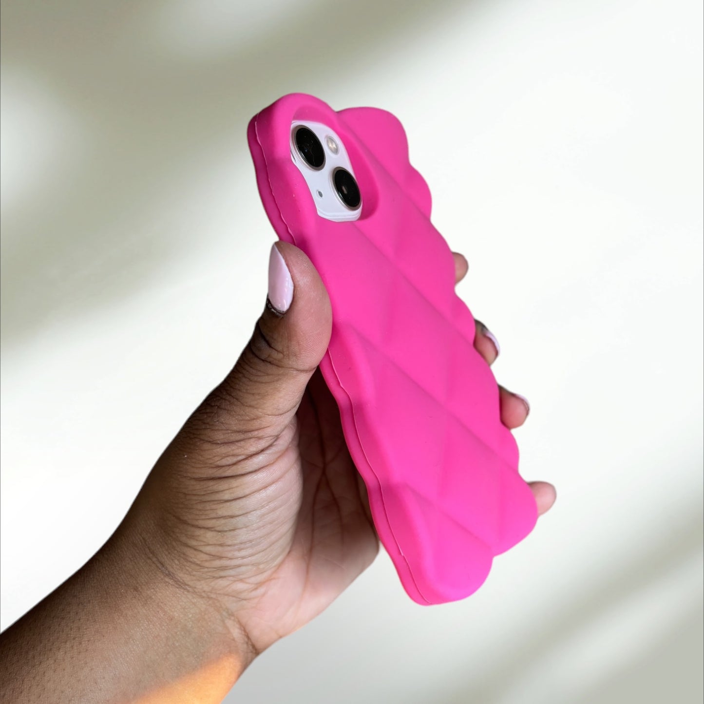 Hot Pink Tufted iPhone 13 Case PREOWNED