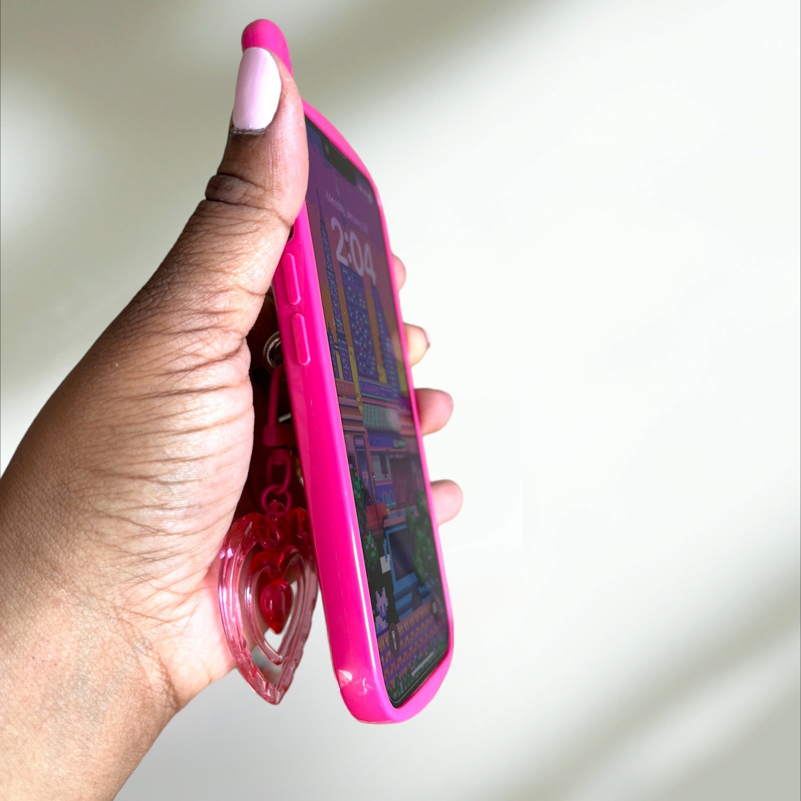 Hot Pink Kawaii iPhone 13 Case PREOWNED