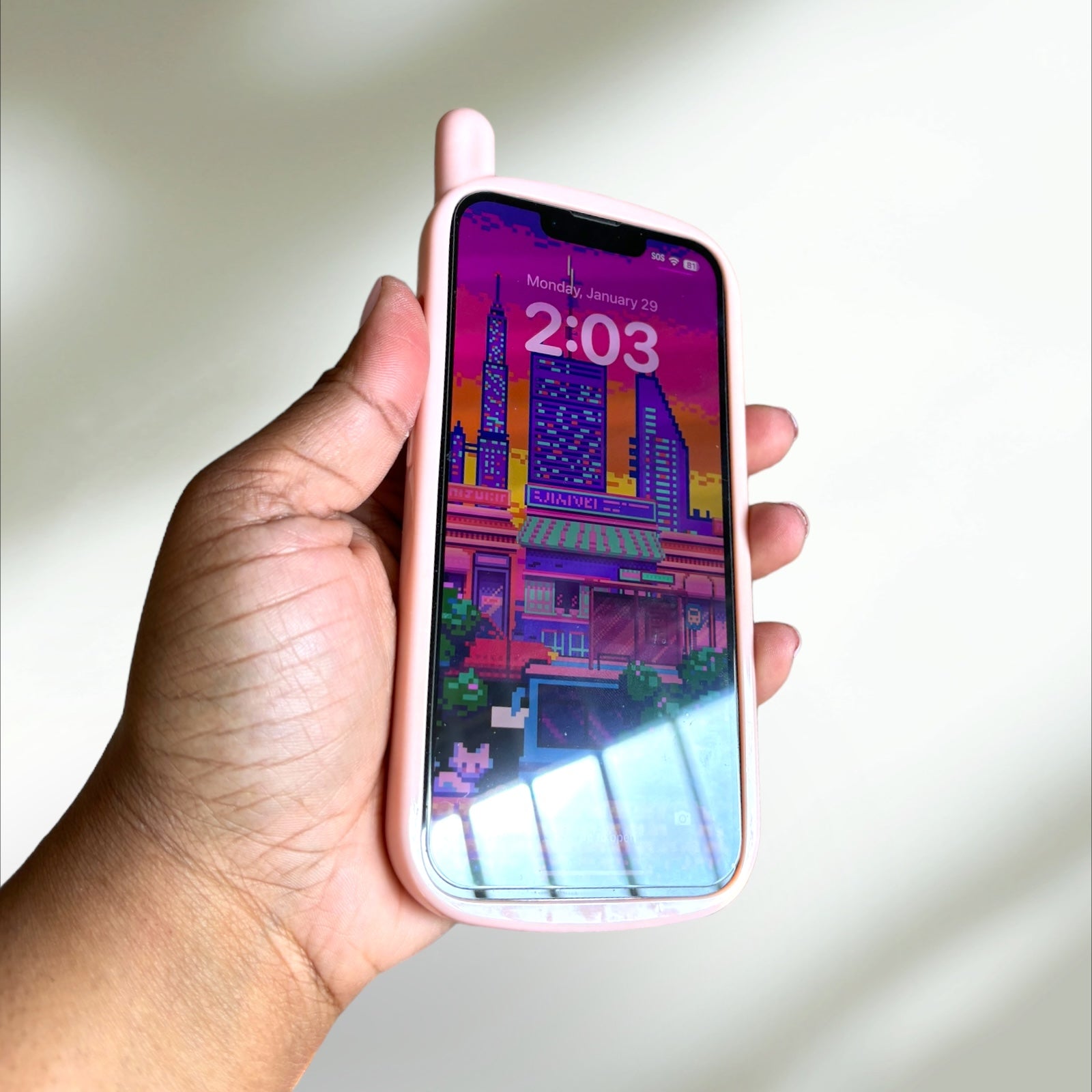 Pink Kawaii Cell iPhone 13 Case PREOWNED