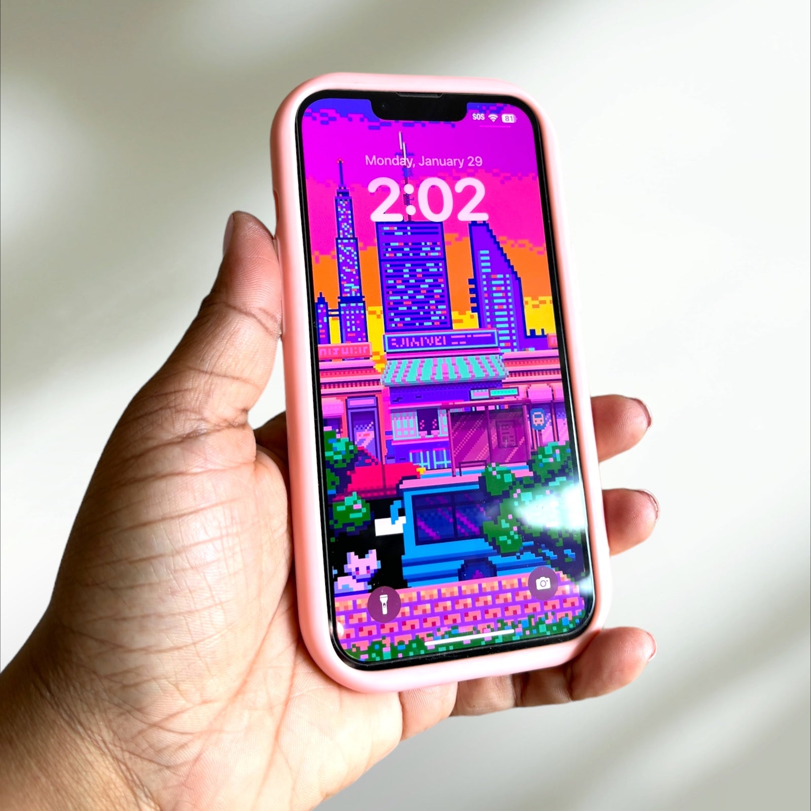 Pink Alcohol Ink iPhone 13 Case PREOWNED