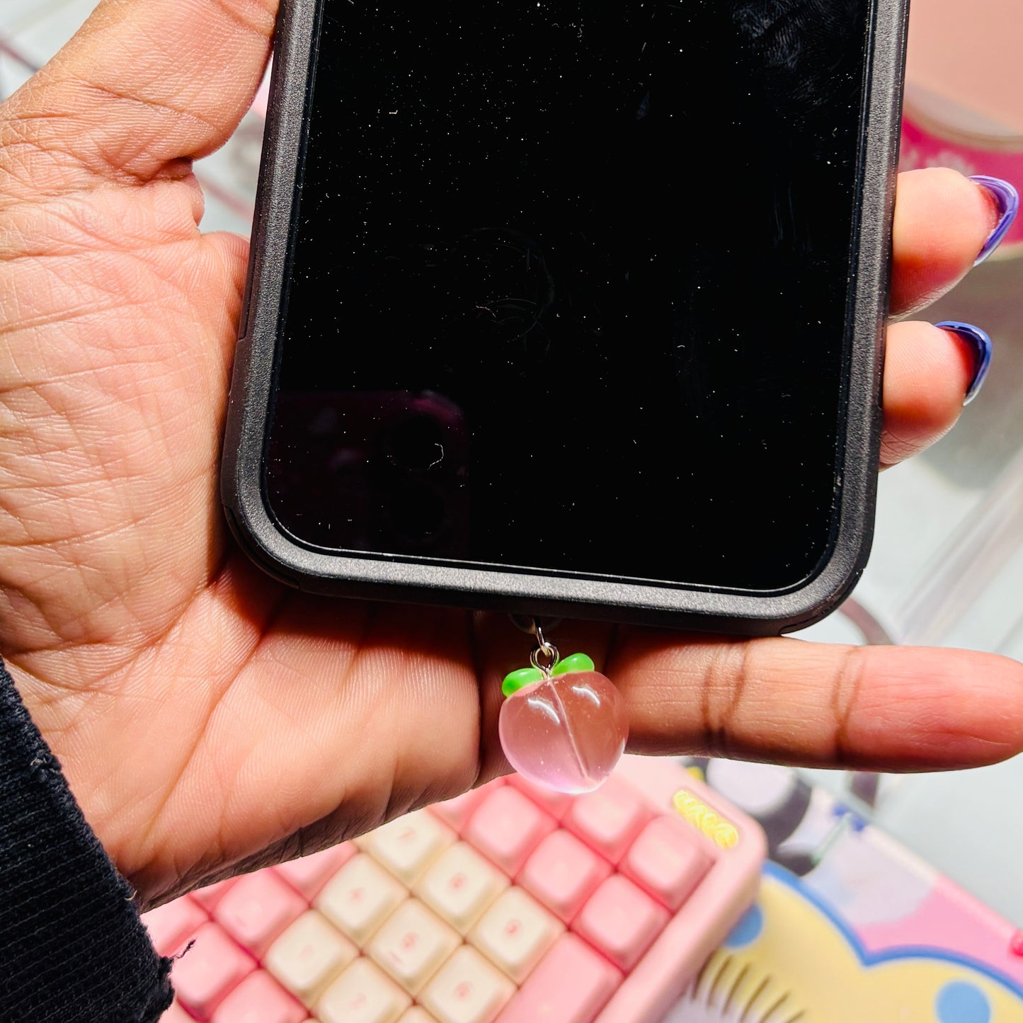 Pretty Peach Dust Plug Charm