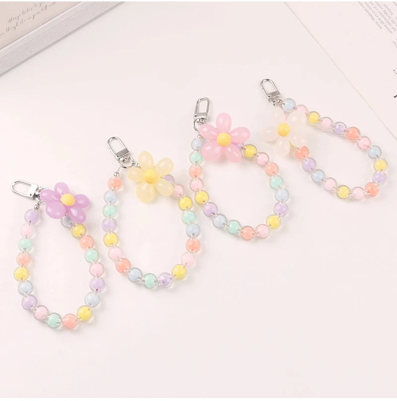 Pastel Flower Rainbow Beaded Charm Accessory