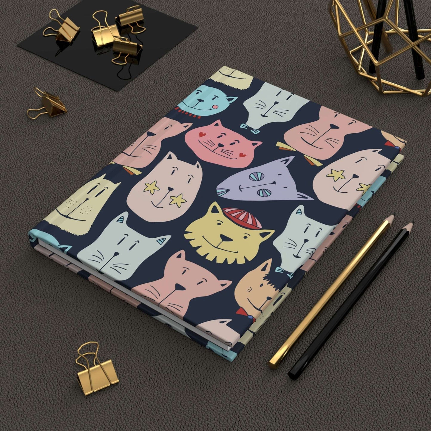 Cat Family Hardcover Matte Journal Paper products Pink Sweetheart
